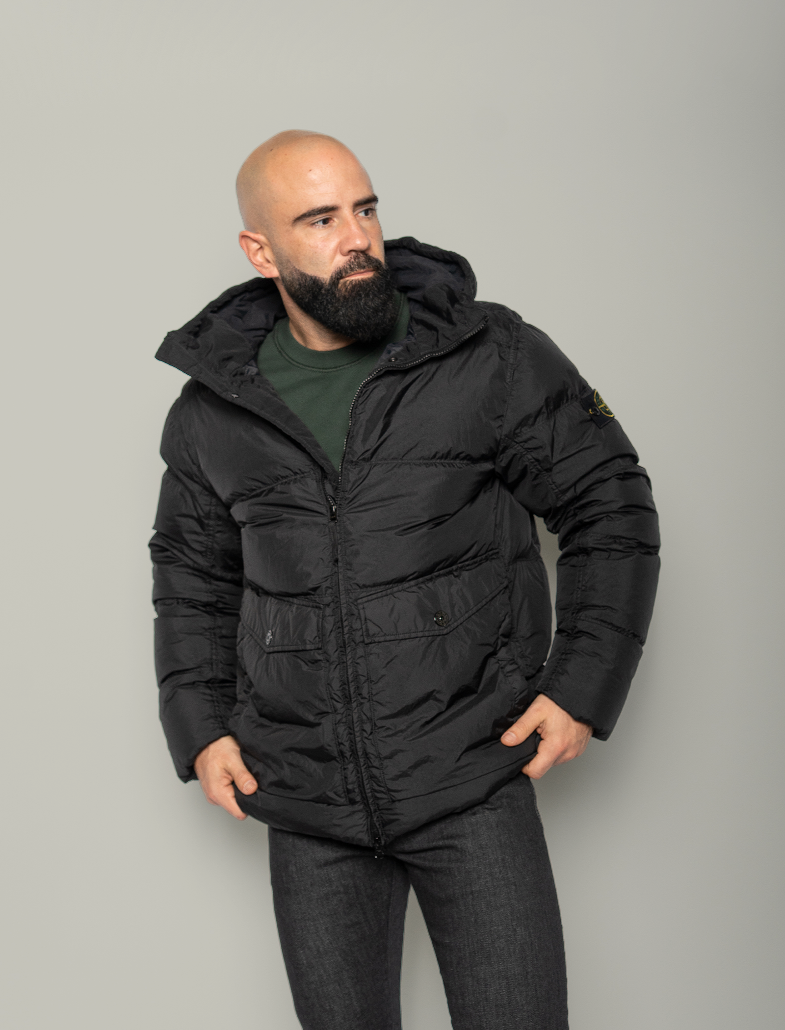 Crinkle Reps NY padded jacket