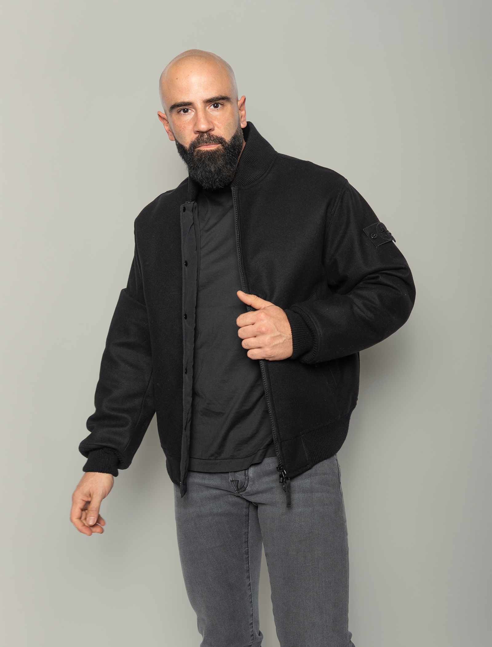 Ghost flannel bomber jacket