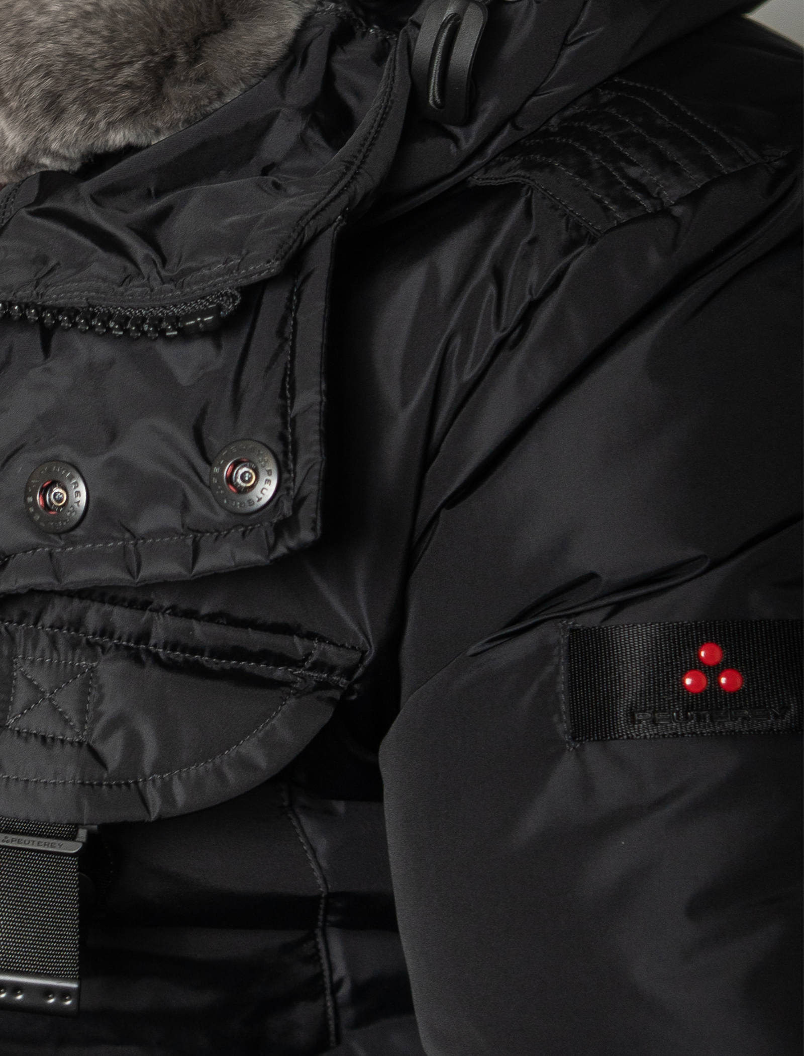 Aiptek nylon chine fur jacket