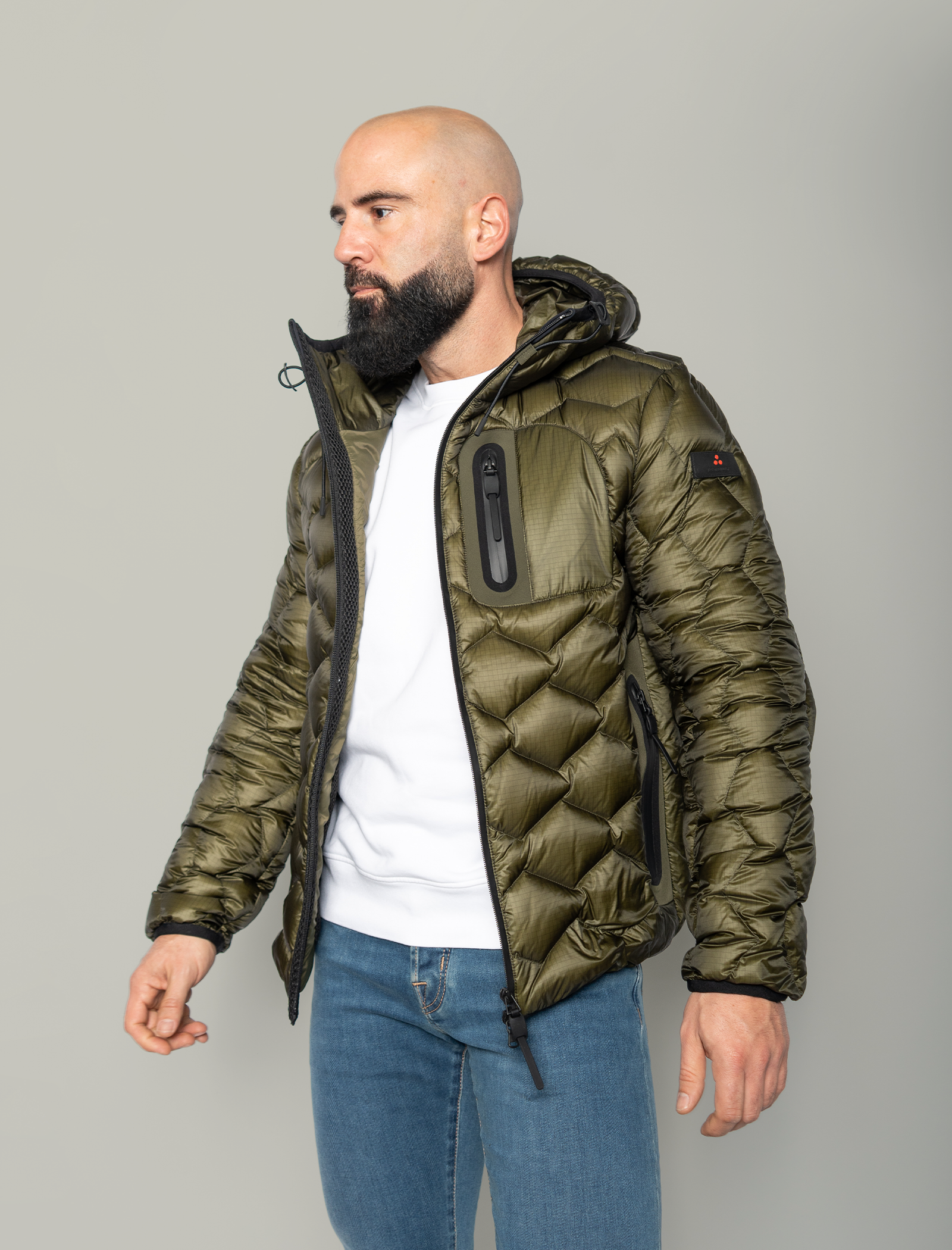 Weiwei geometric down jacket