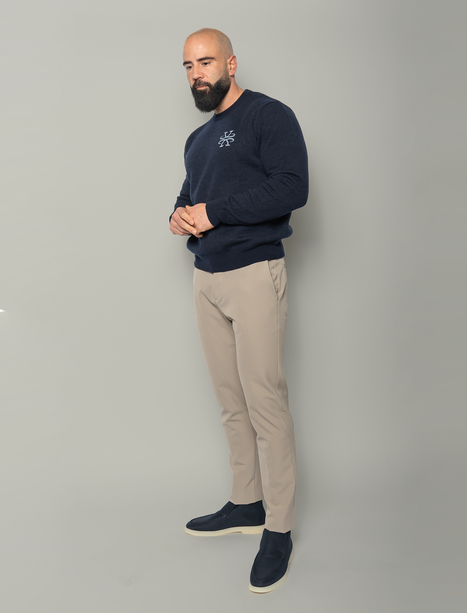 Stretch nylon Cady trousers