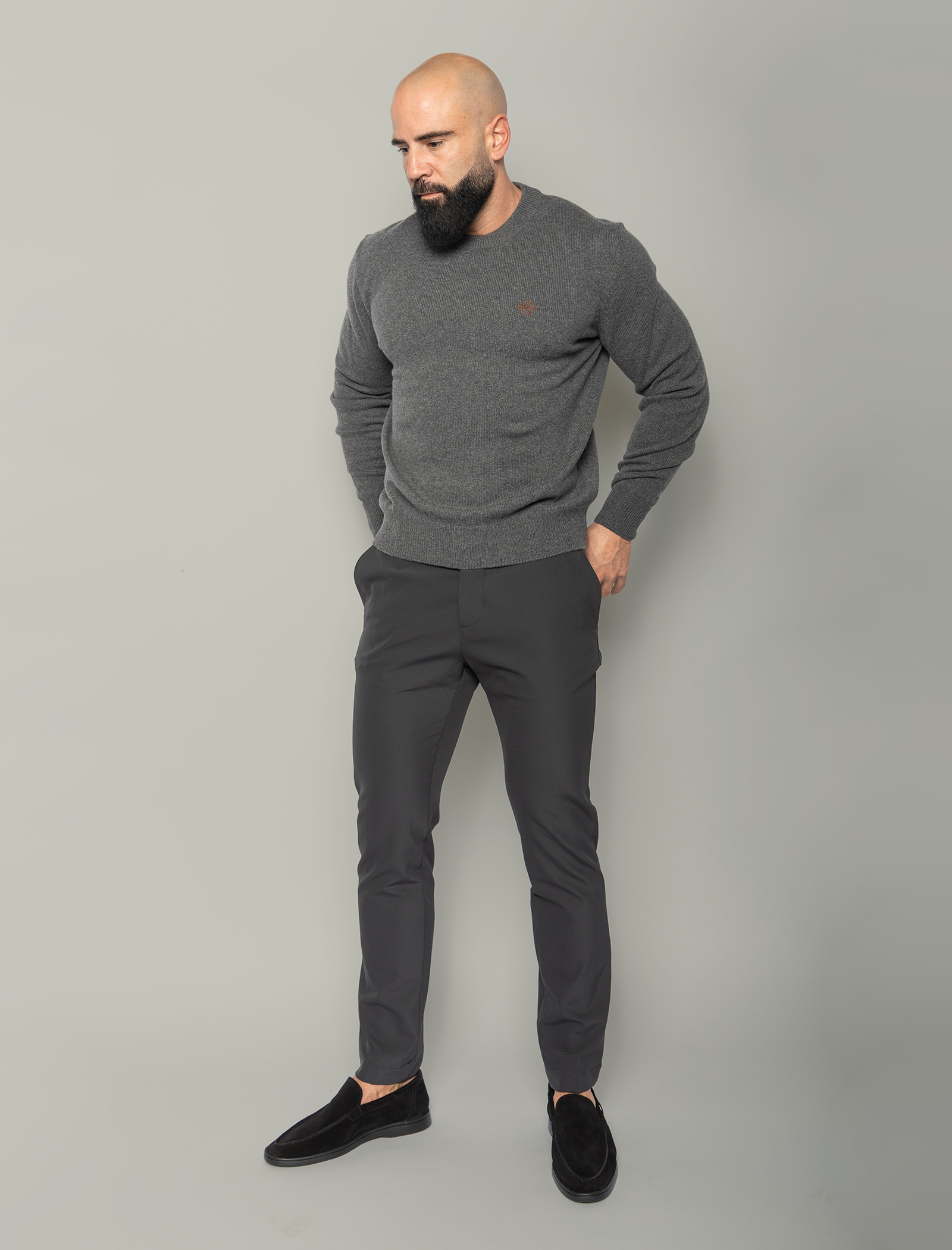Stretch nylon Cady trousers