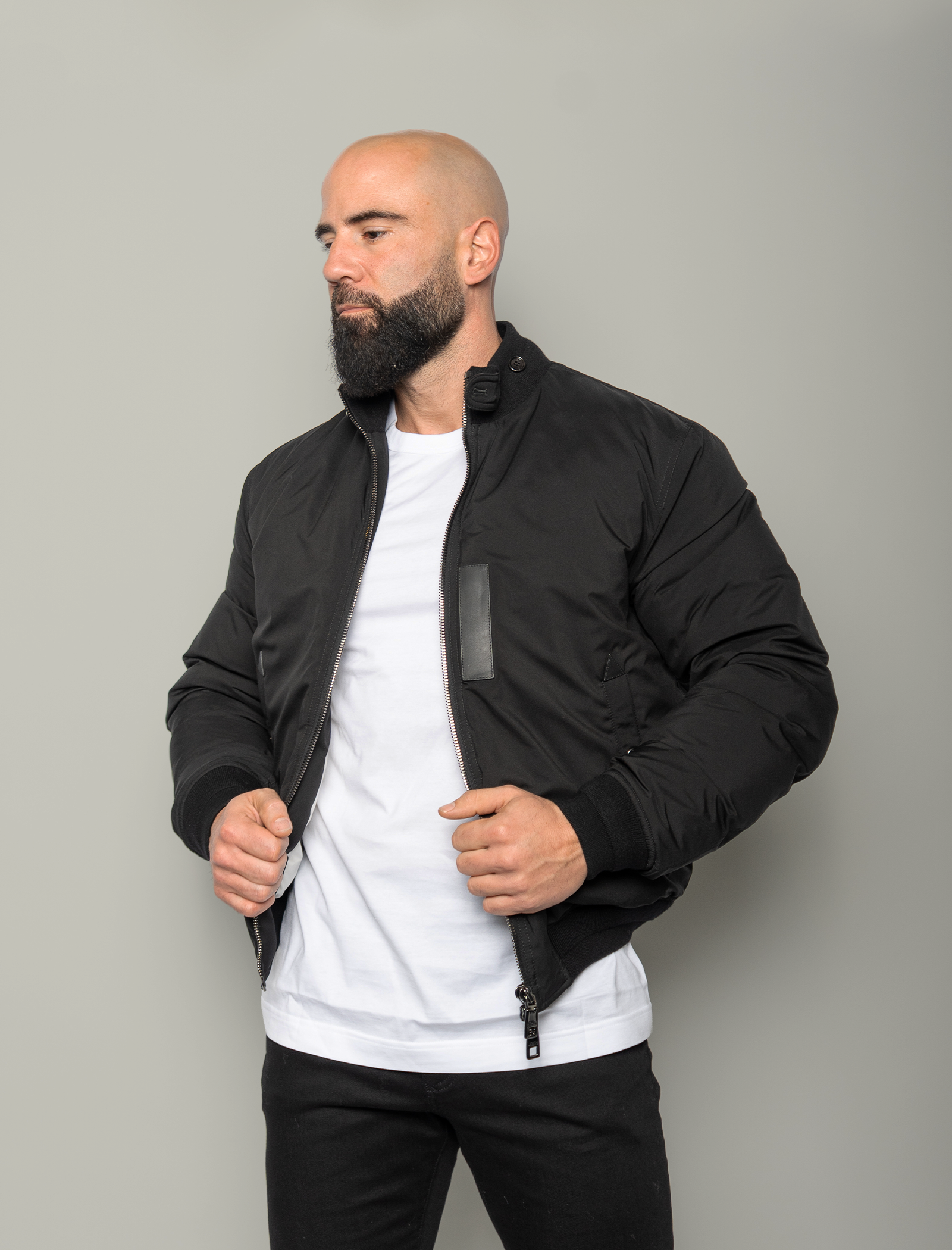 Padded satin jacket