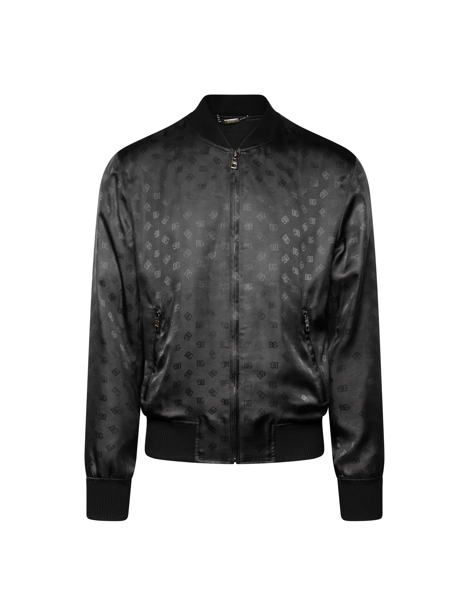 Silk monogram bomber jacket