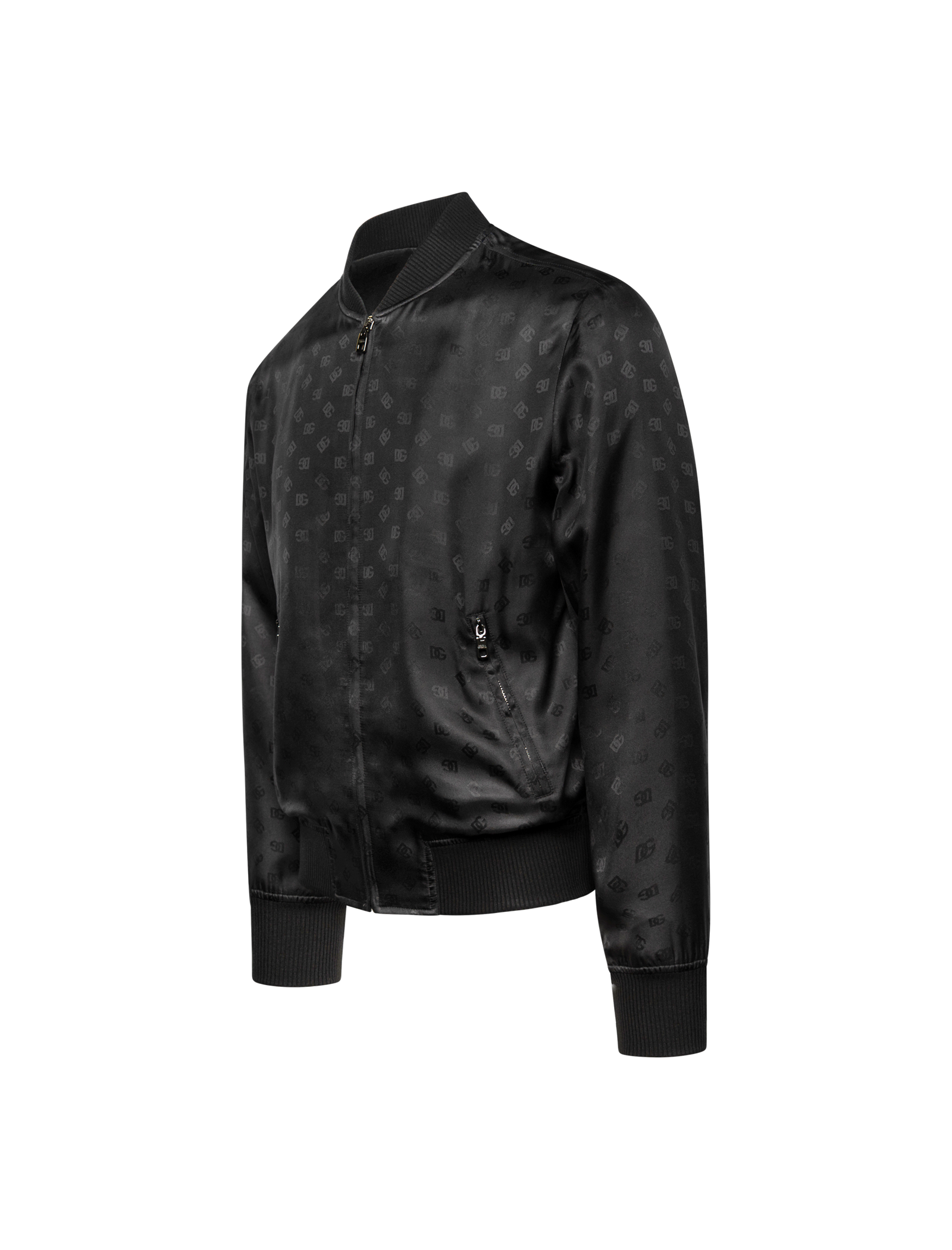 Silk monogram bomber jacket