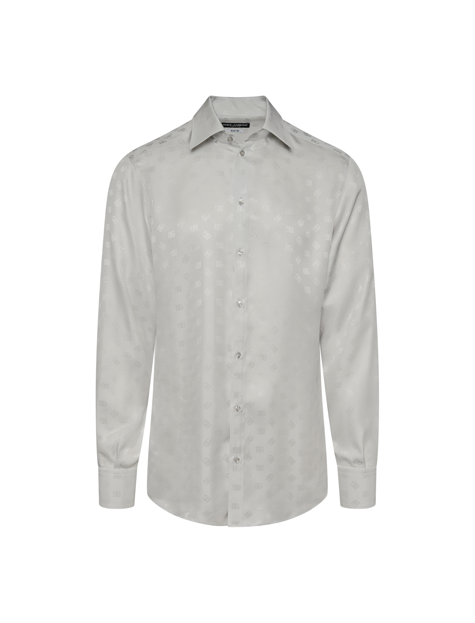 Silk monogram martini shirt