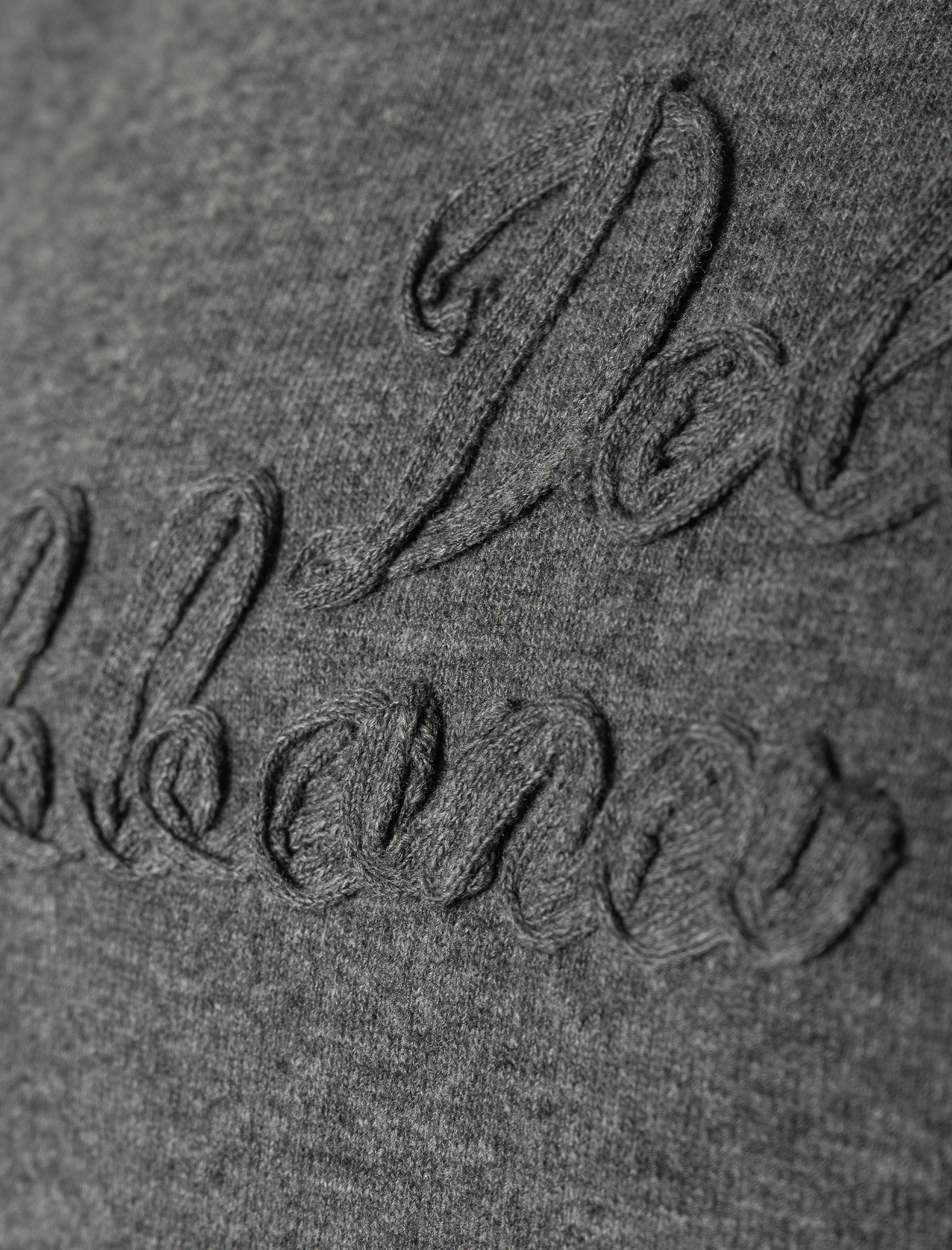 Embroidered logo wool jumper