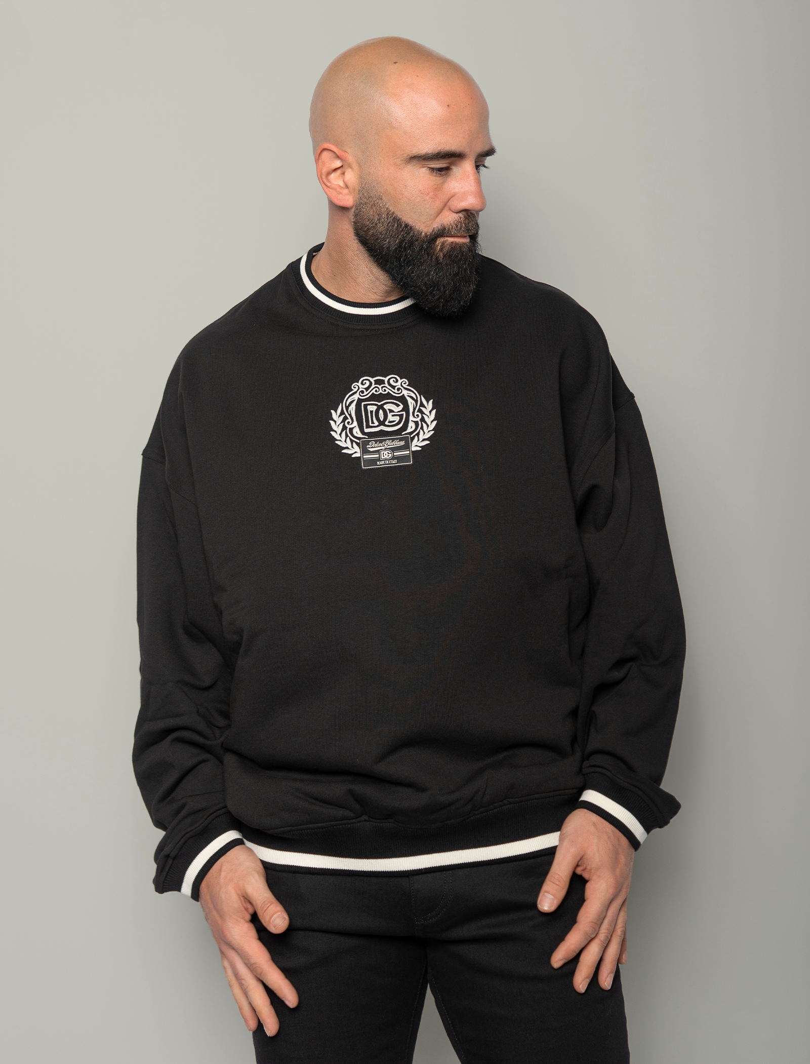 Embroidered logo sweatshirt