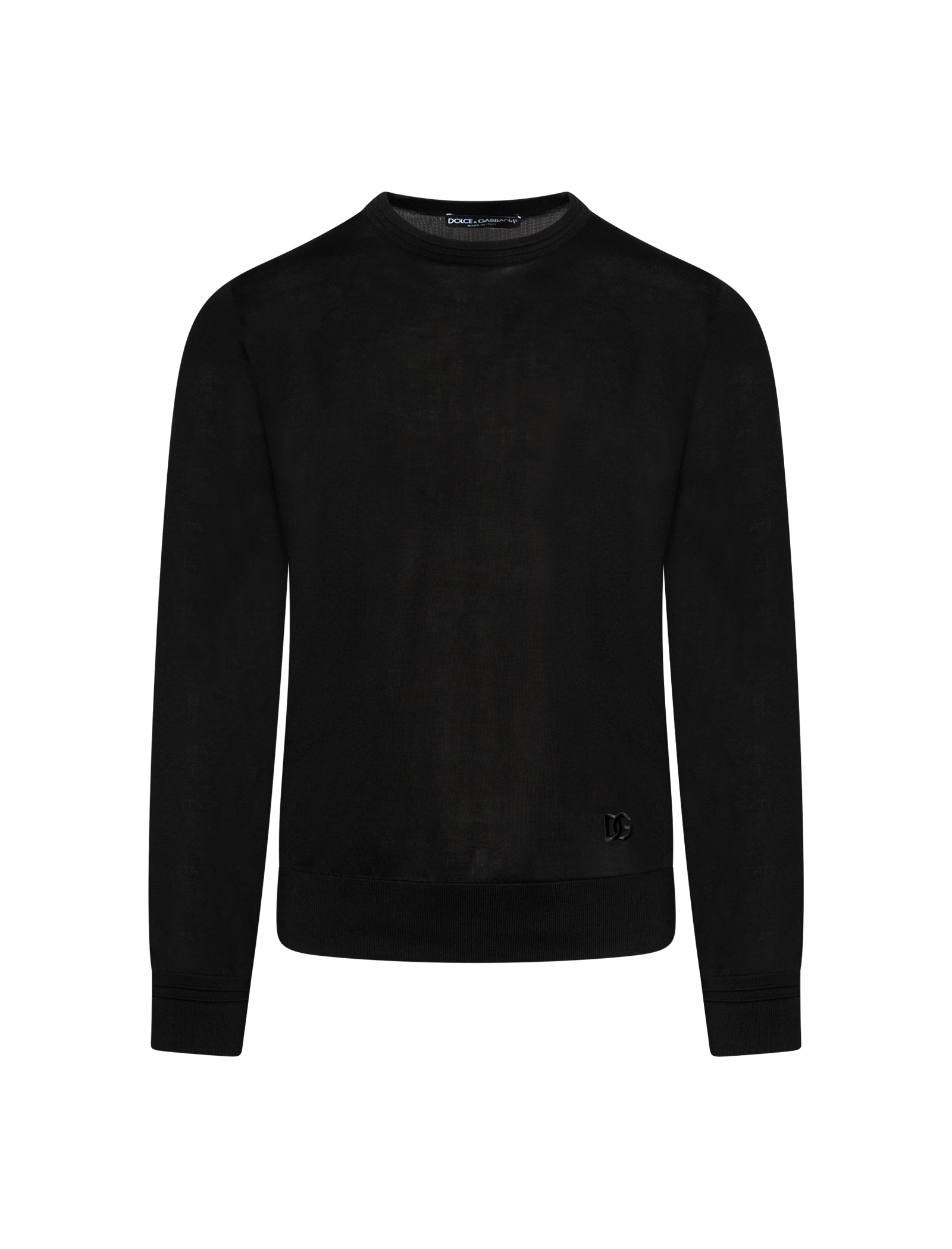 Silk crewneck knitted jumper