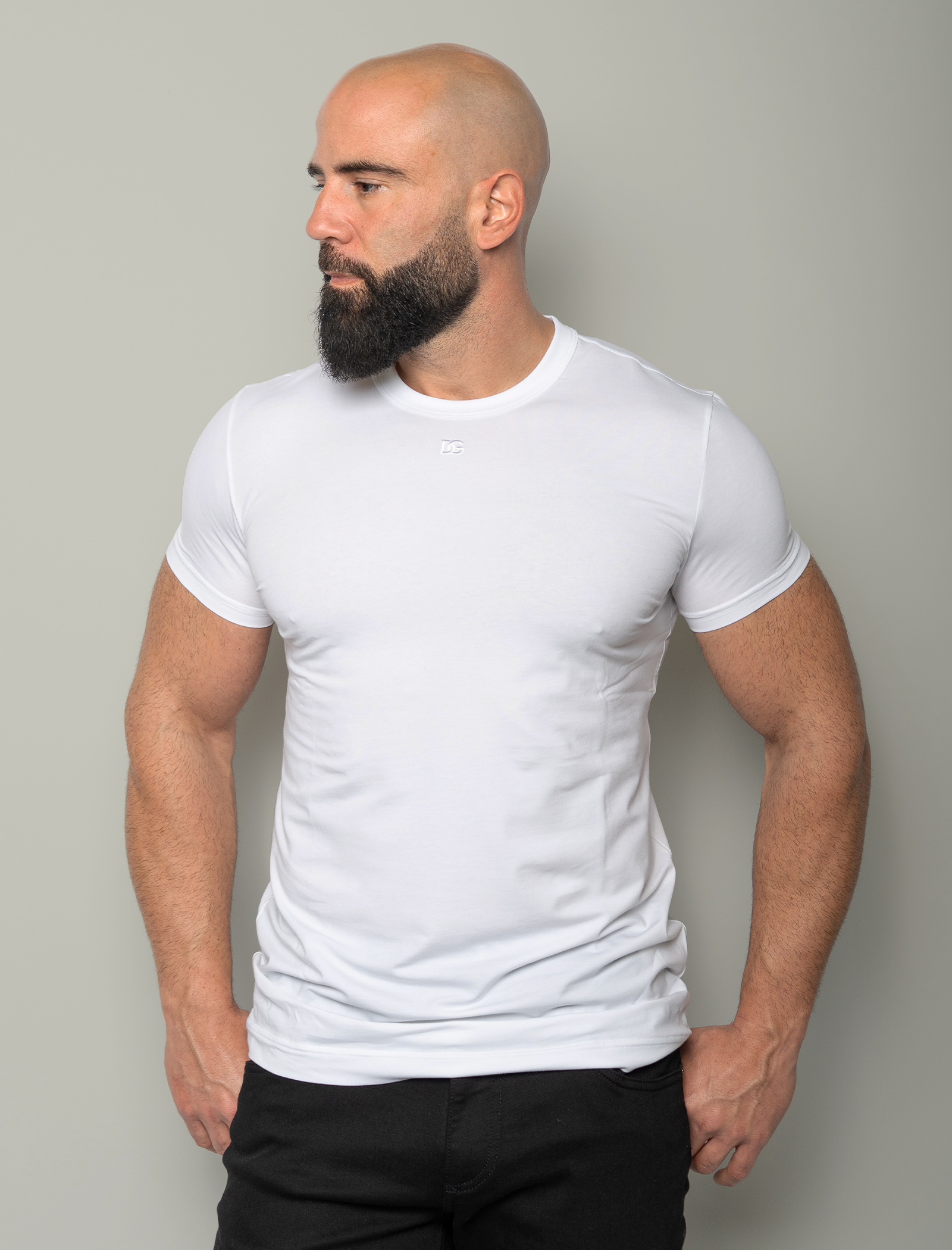Slim-fit embroidered t-shirt