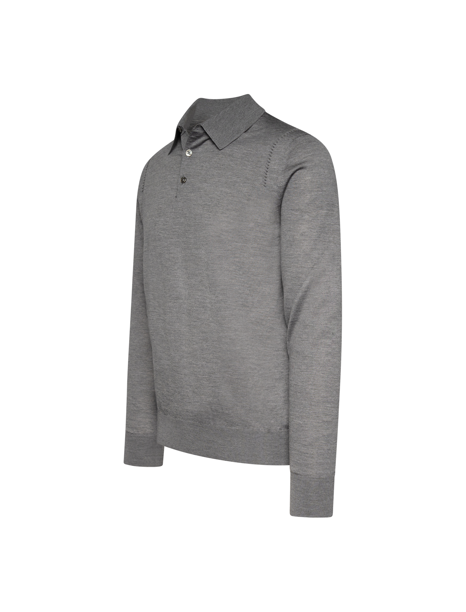 Knitted wool polo shirt