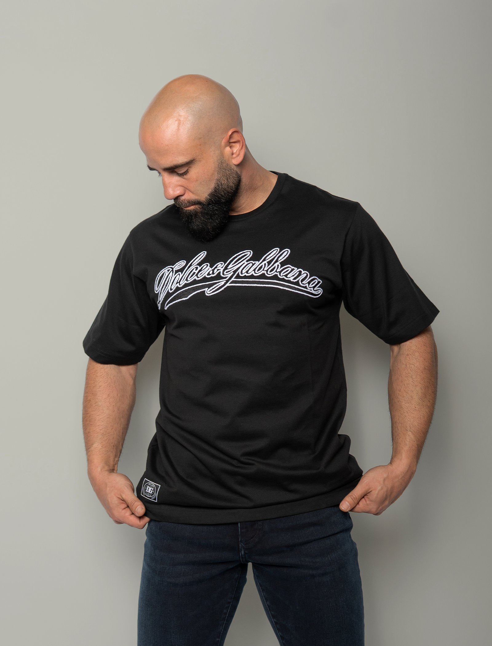 Embroidered logo print t-shirt