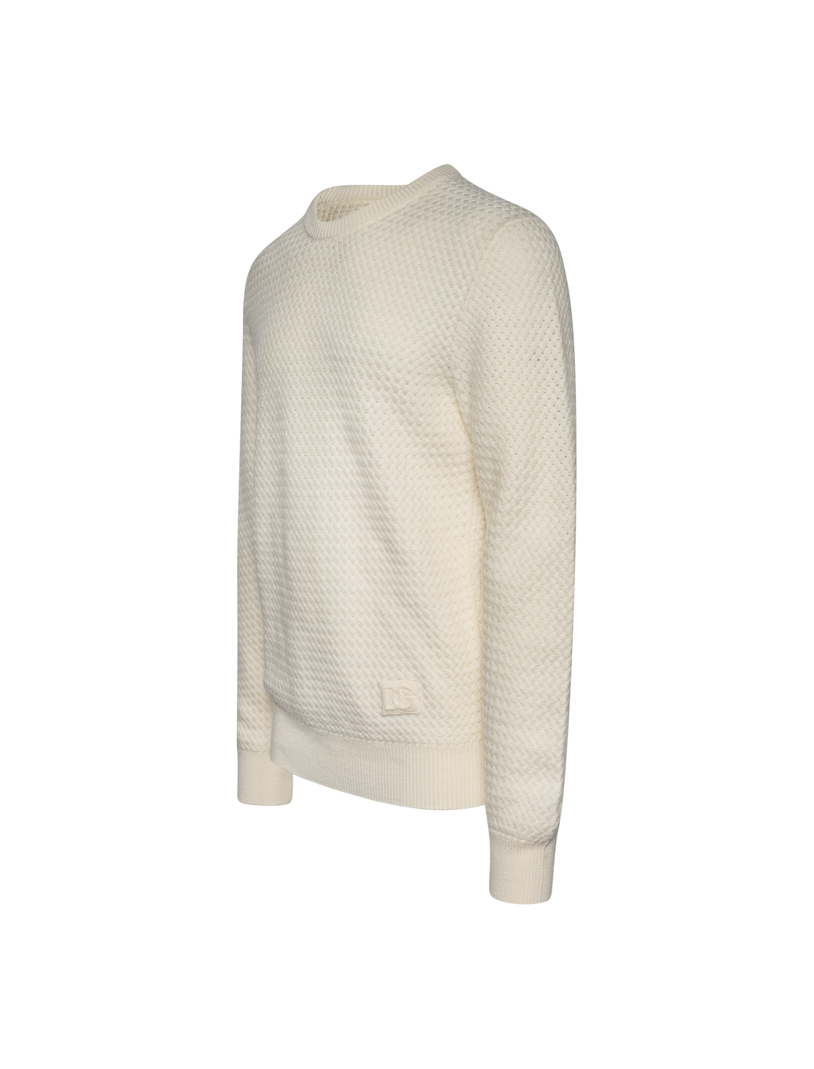Crewneck stitched wool jumper