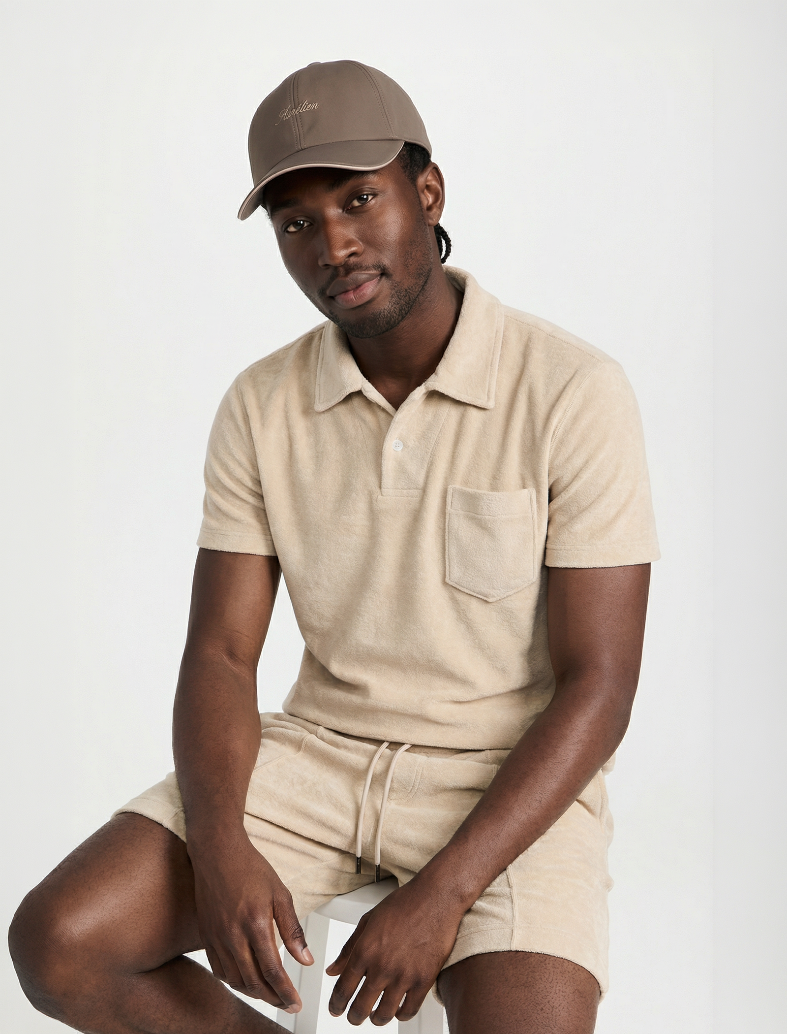 Terry towelling polo shirt