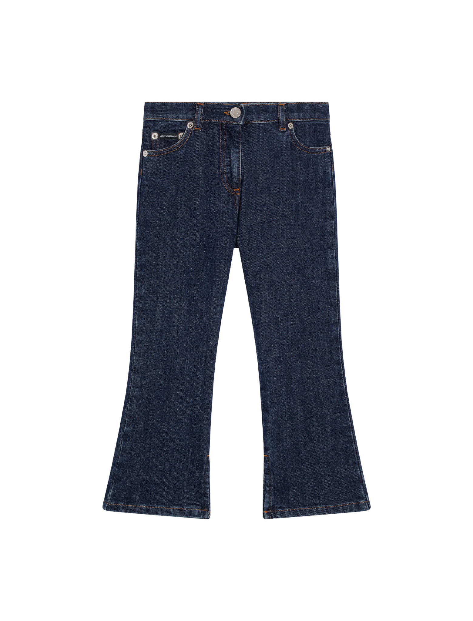 5-pocket flared split jeans