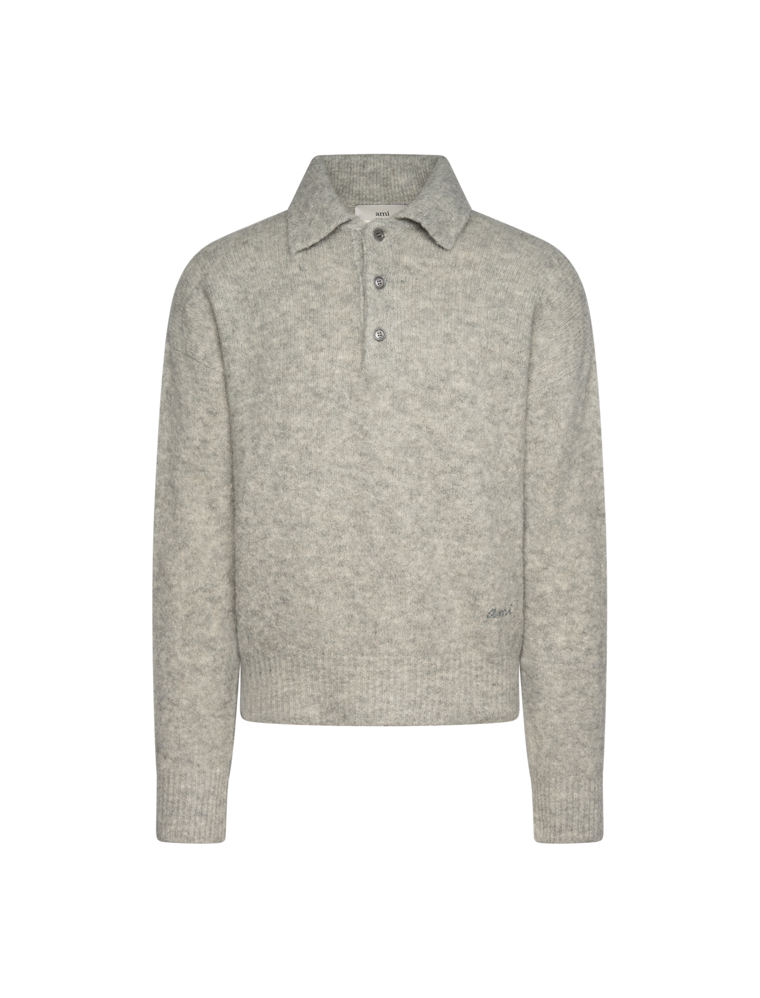 Alpaca knitted polo shirt