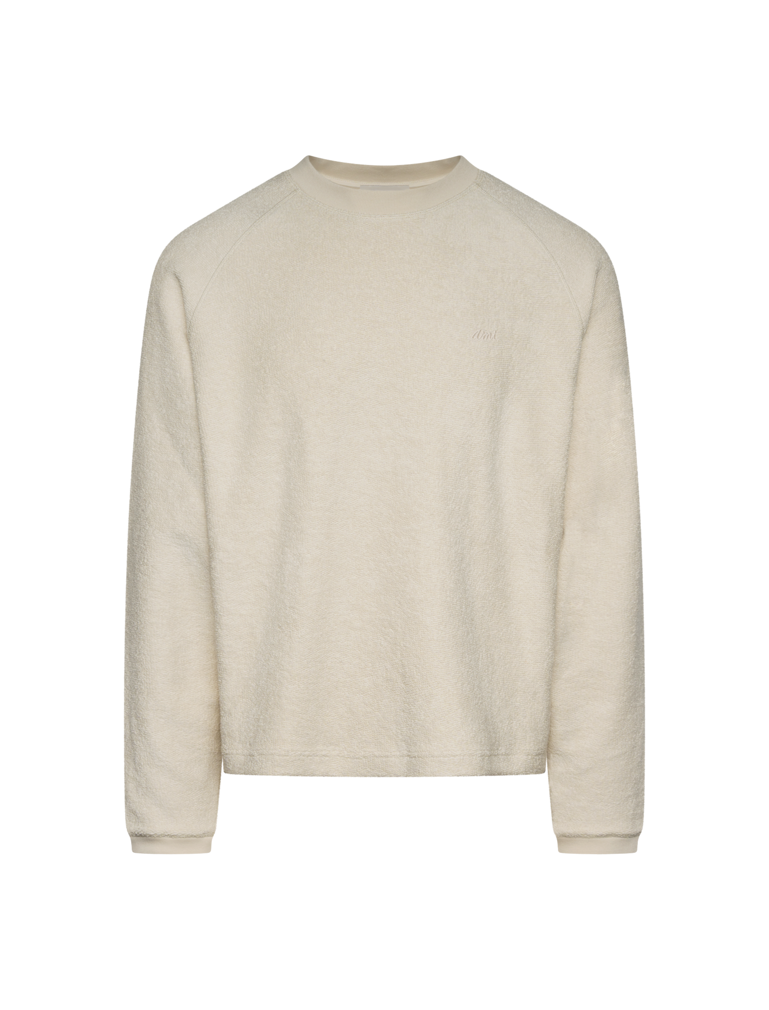 Raglan curly fleece sweater