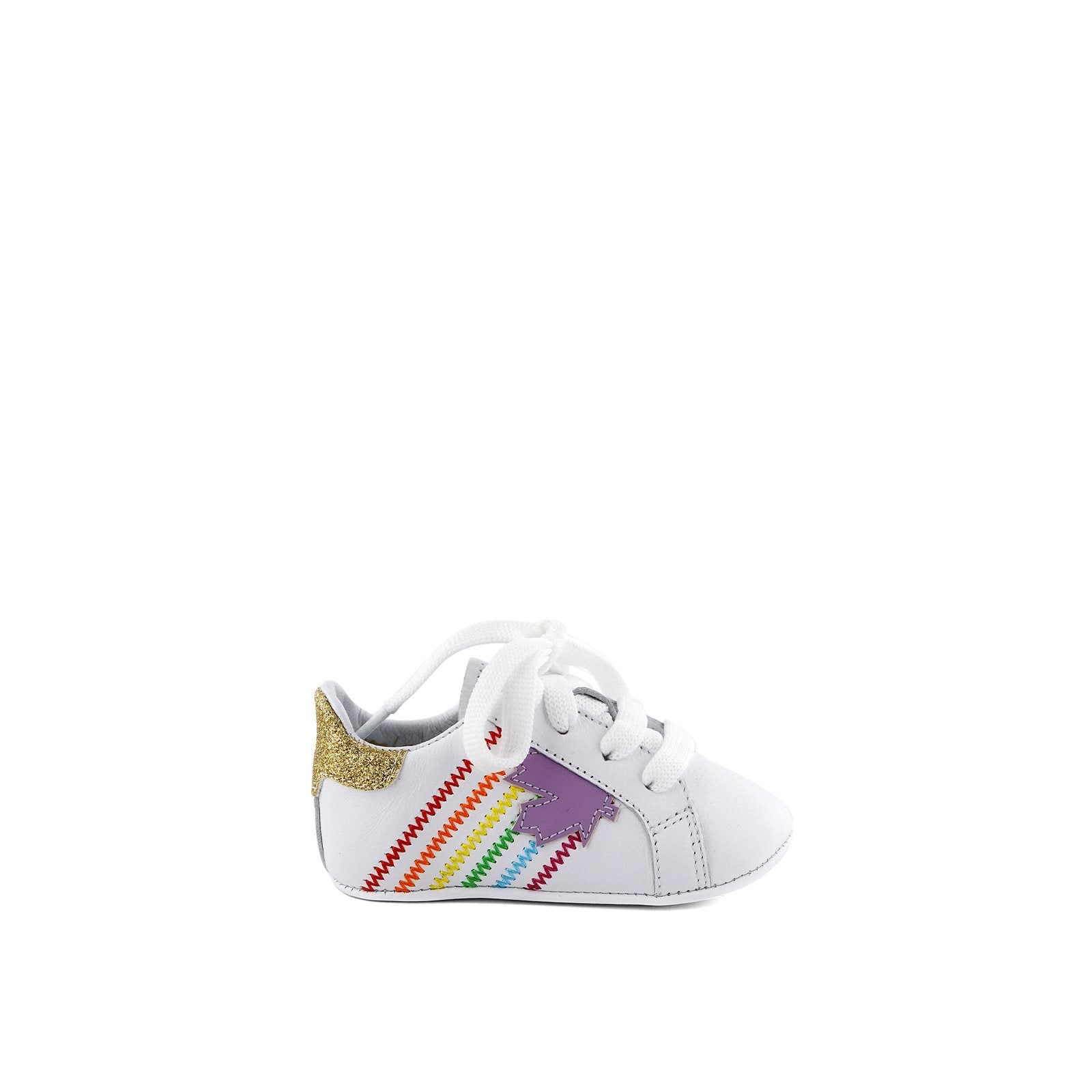 Baby-Sneaker aus glitzernder Spitze