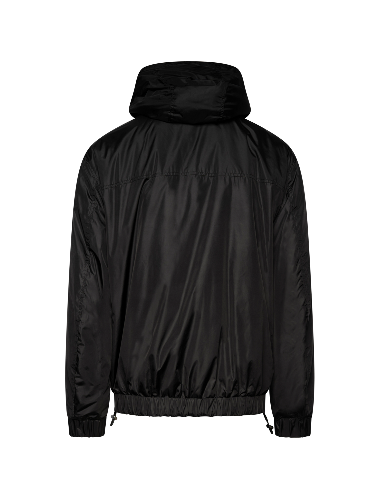 Technical plaque hooded jacket