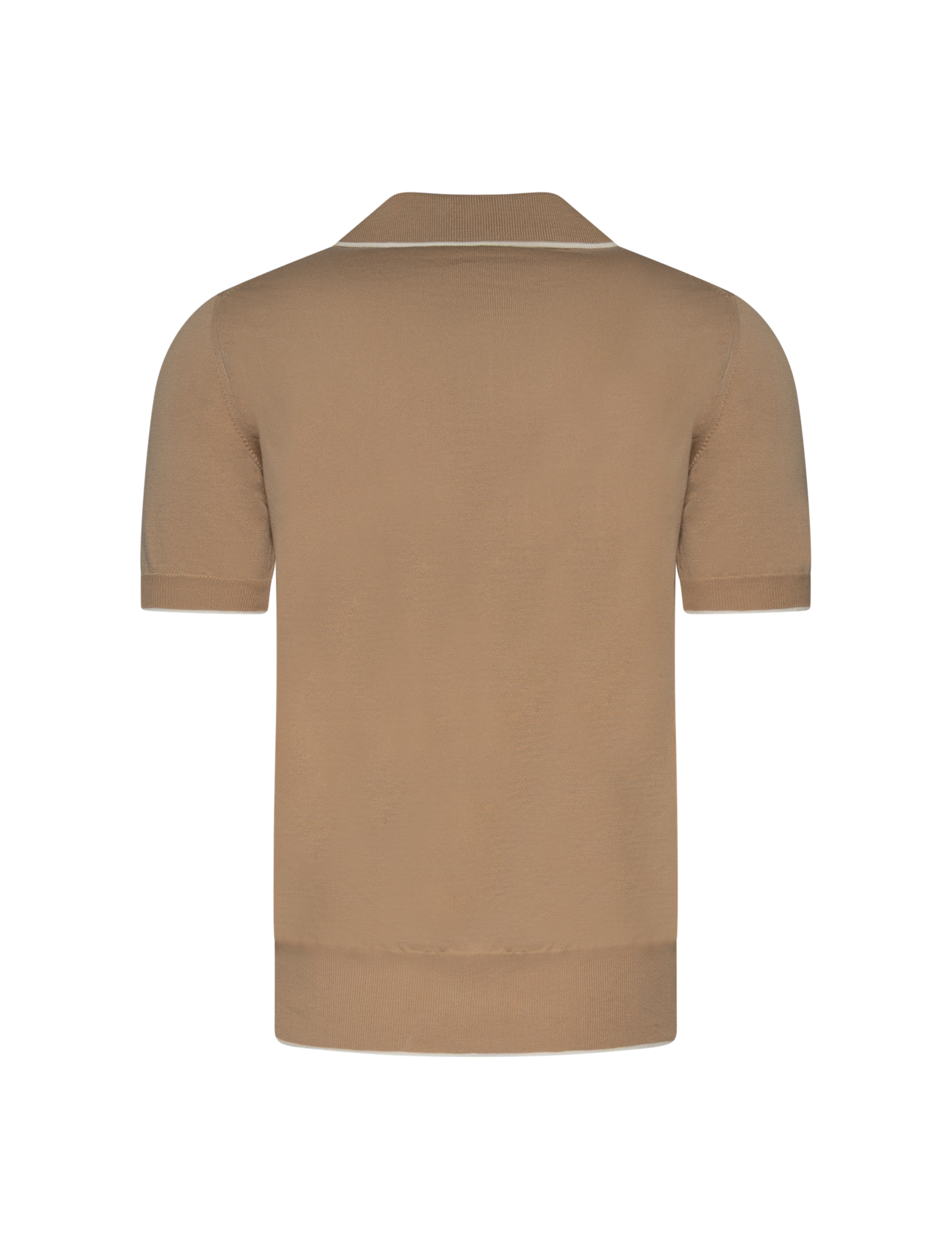 Buttonless trim polo shirt