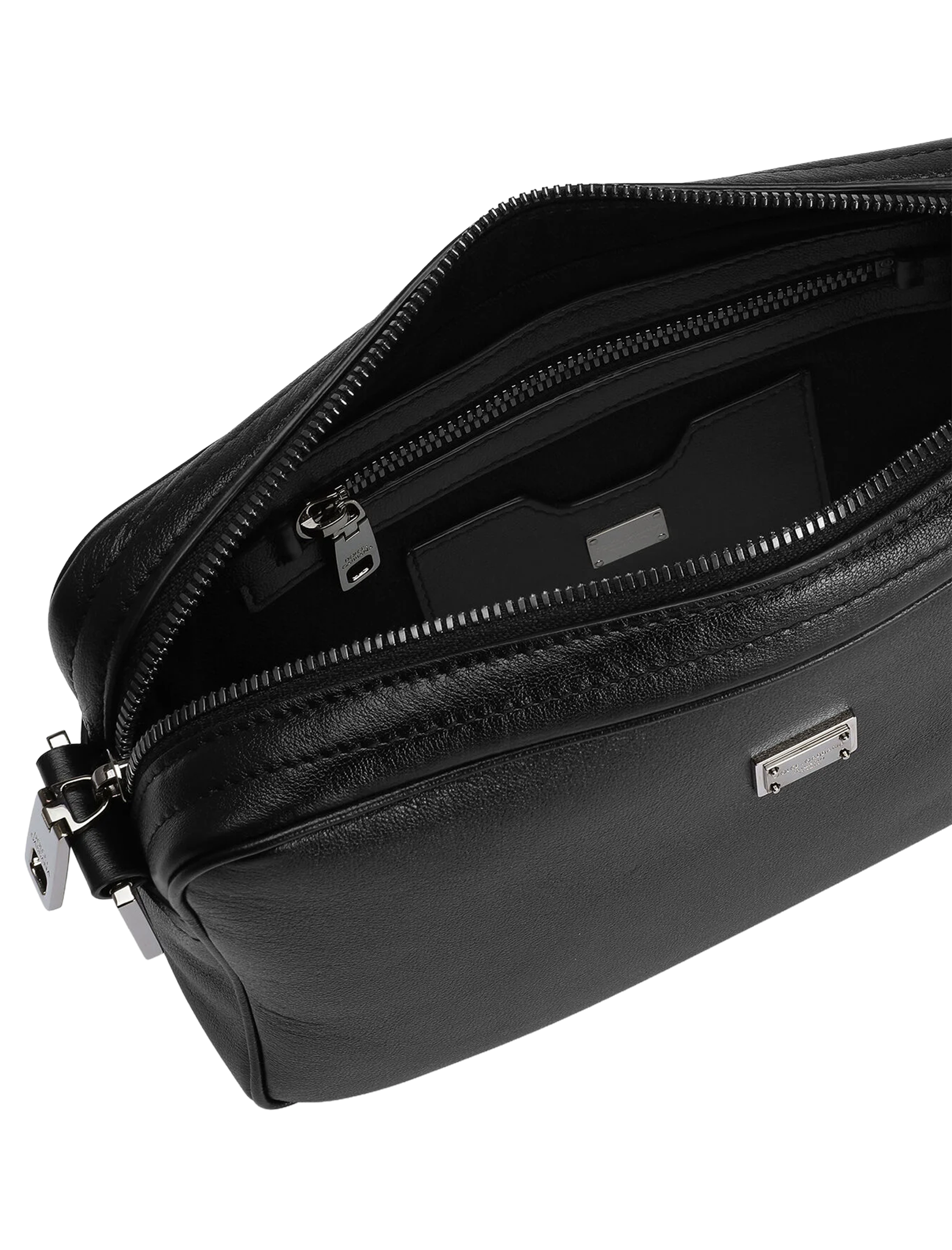 Calfskin plaque crossbody bag