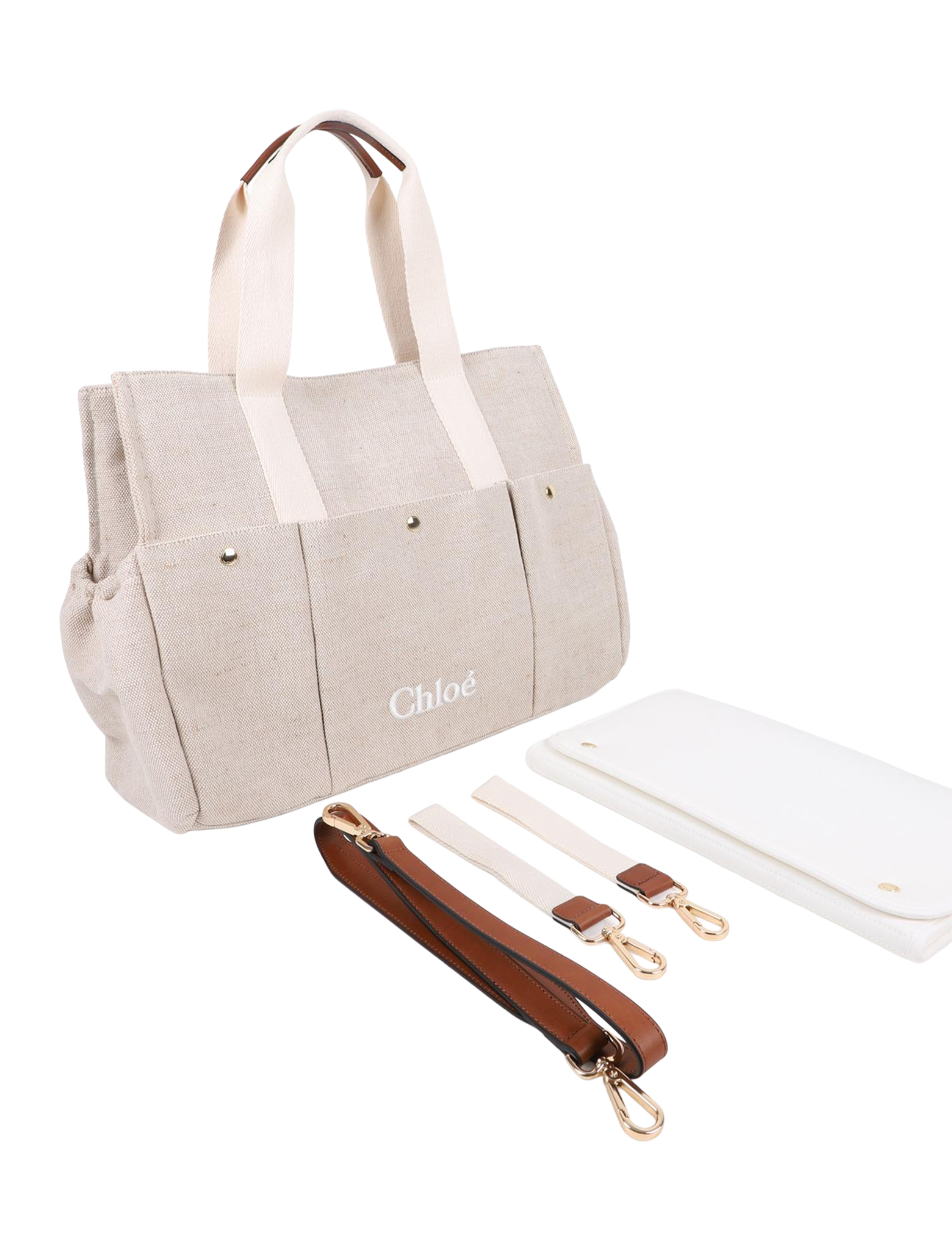 Canvas logo changing bag