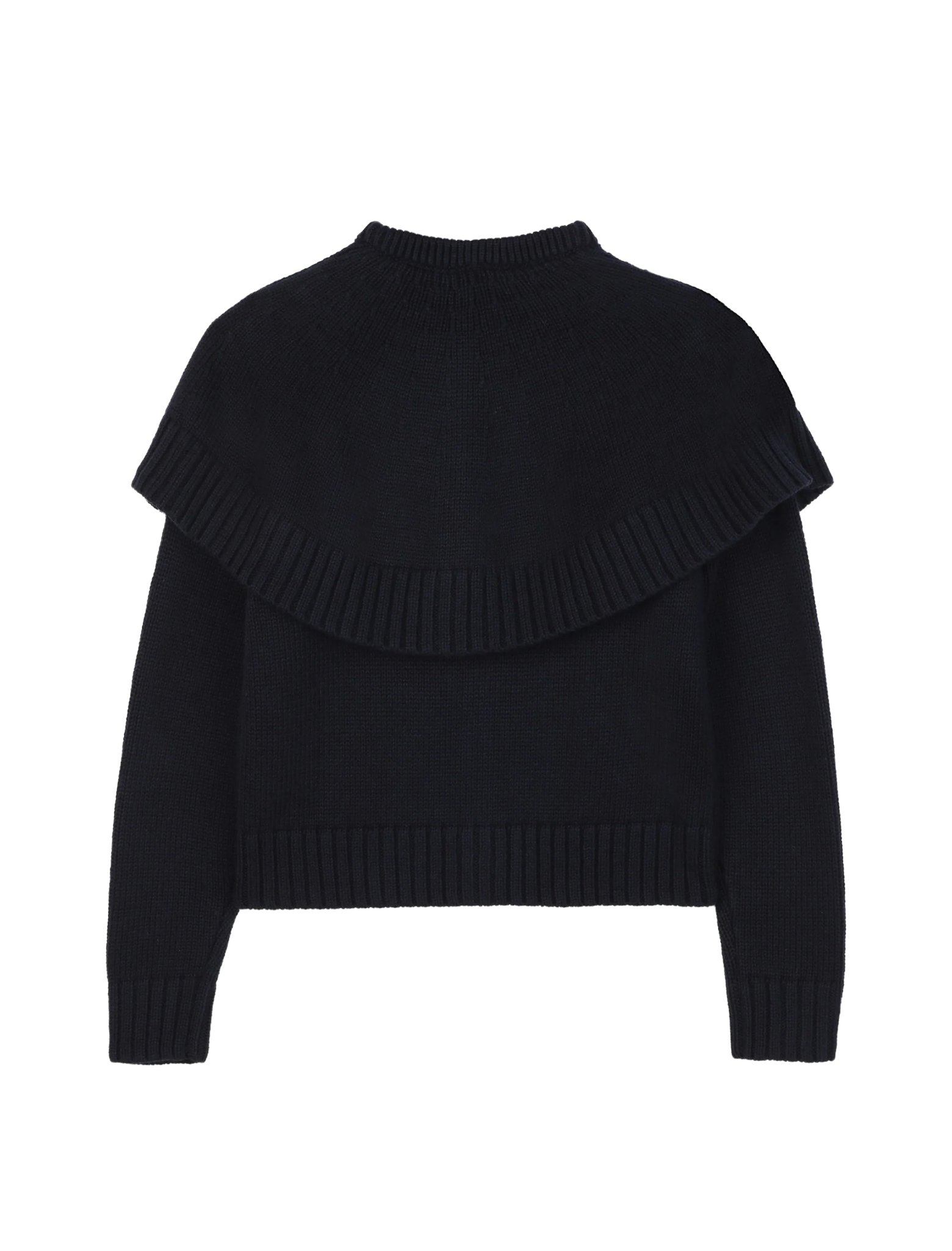 Cape knitted cardigan vest