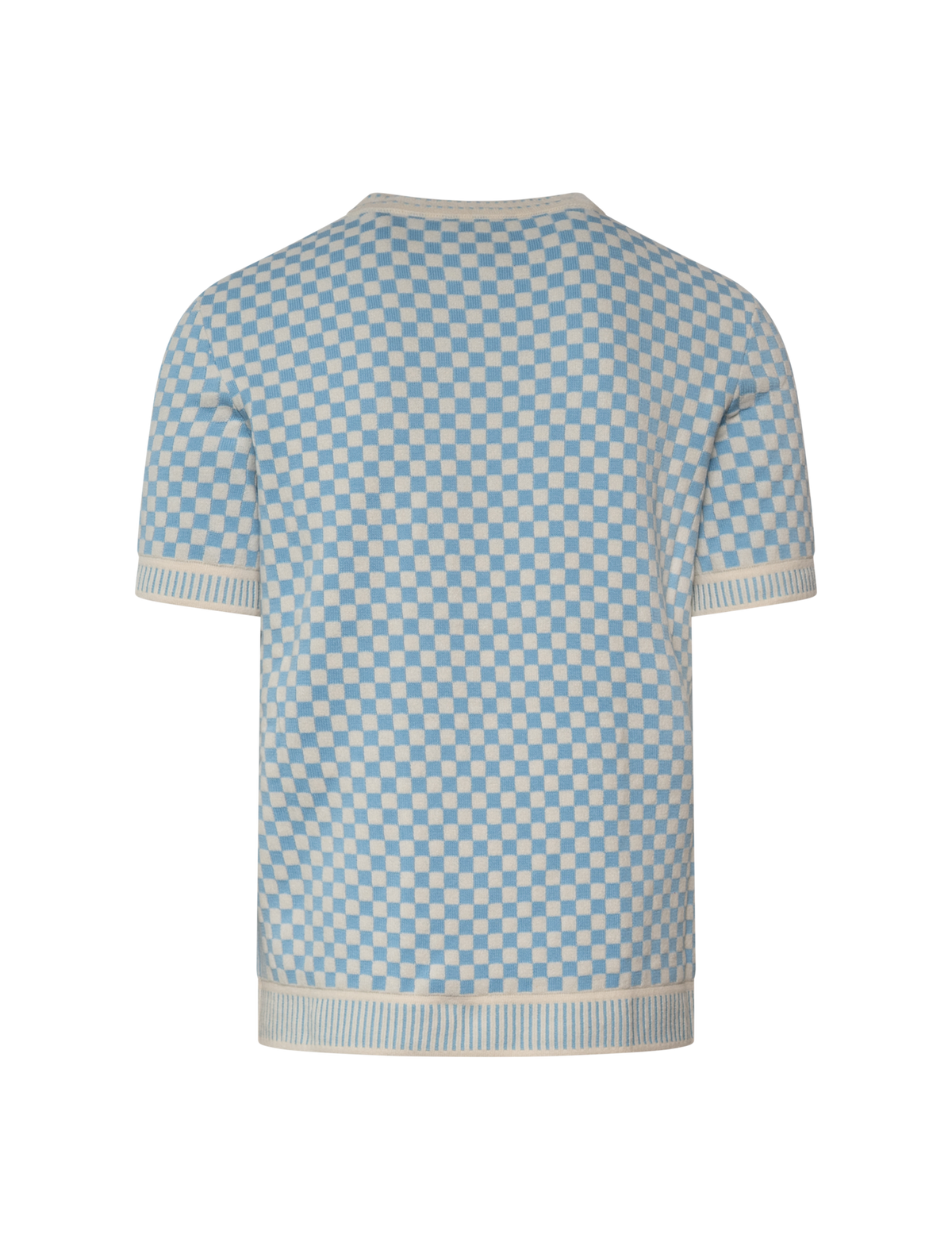 Check knitted t-shirt
