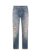 Classic fit plaque jeans