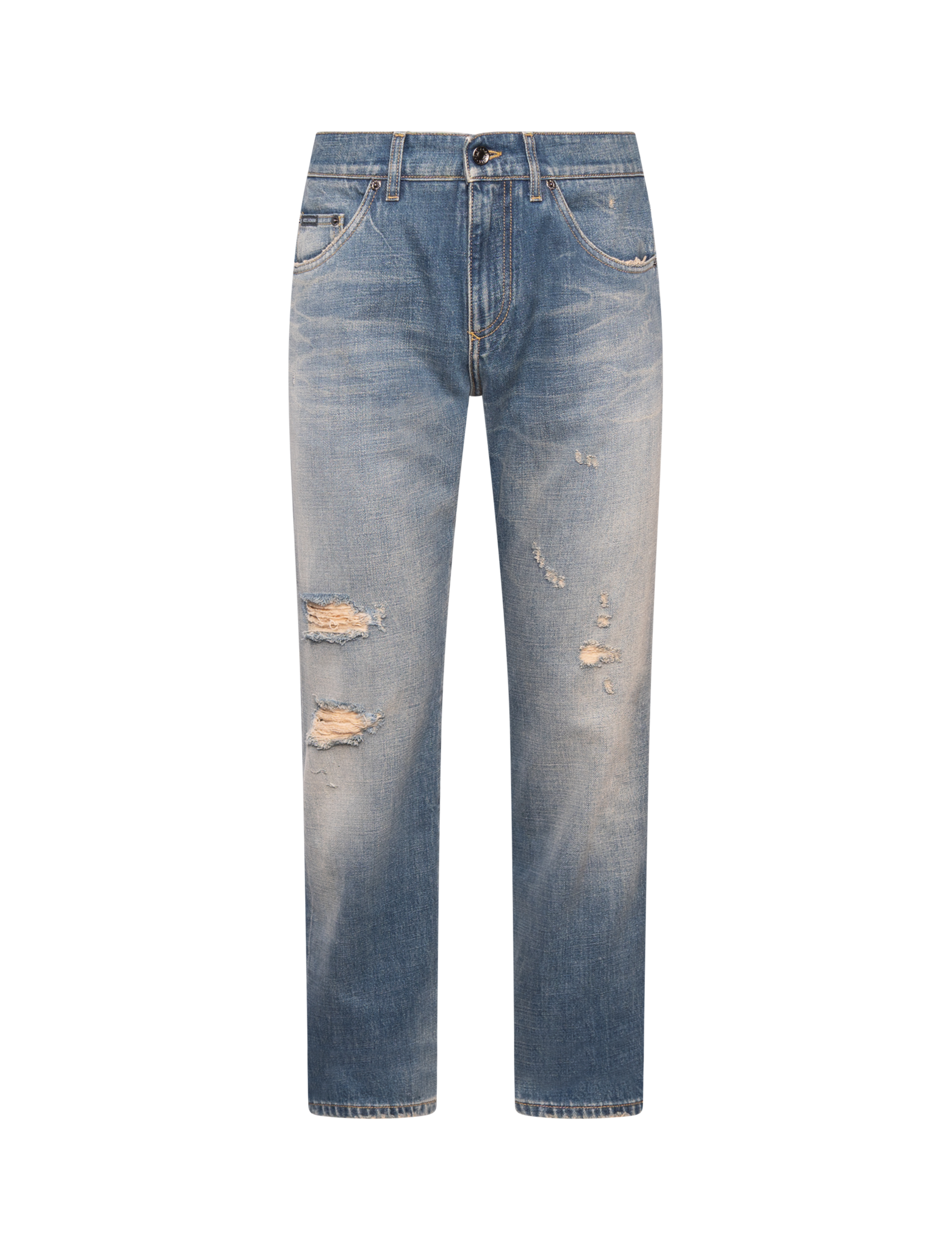 Classic fit plaque jeans
