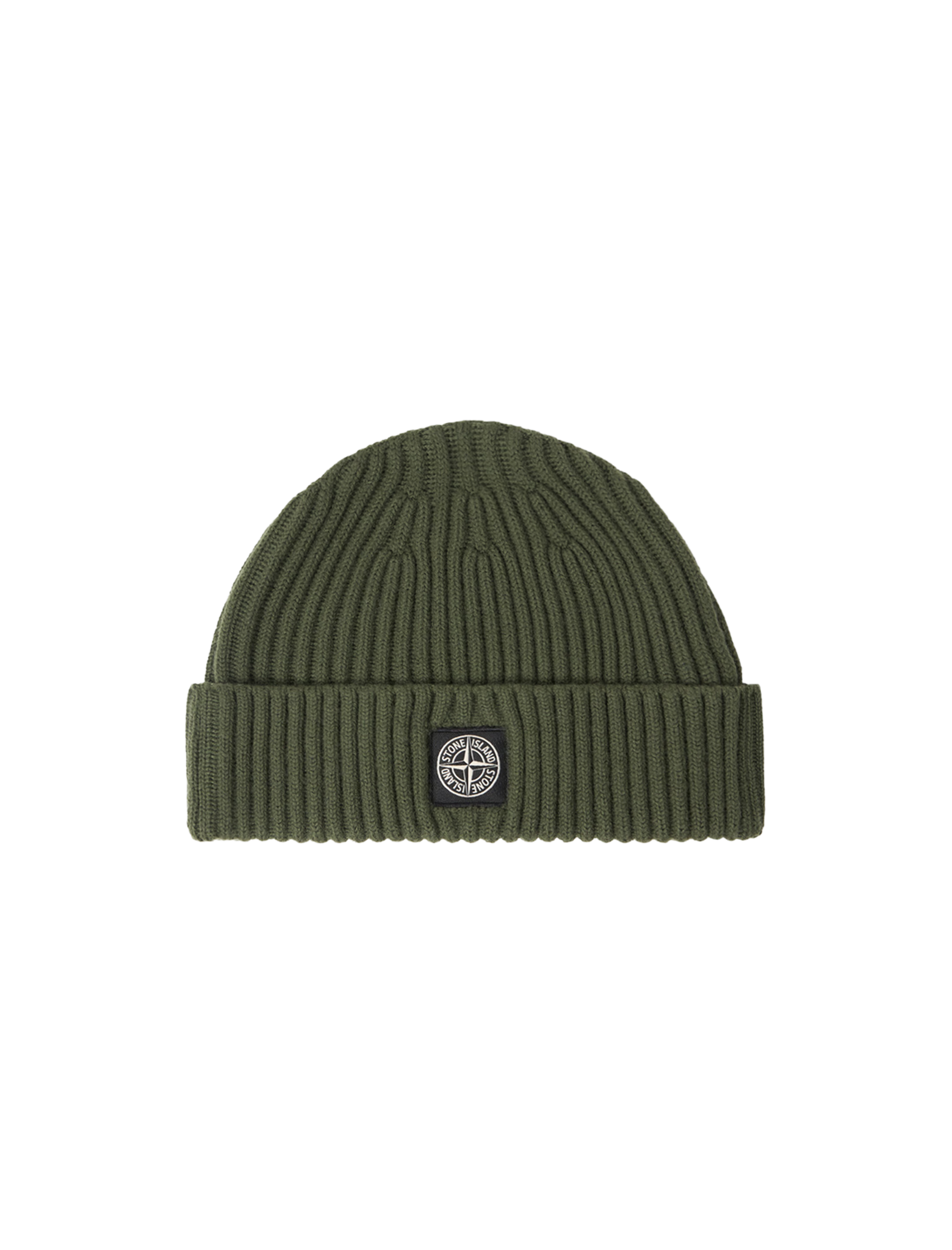 Compass patch wool beanie hat