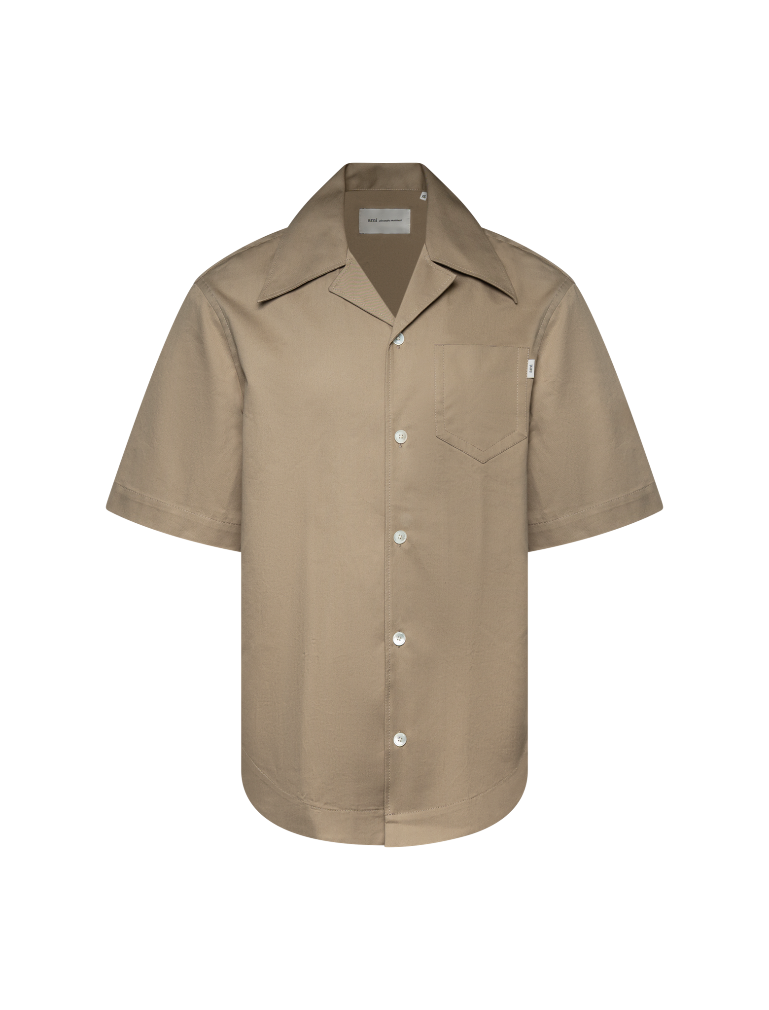 Cotton short sleeve boxy shirt