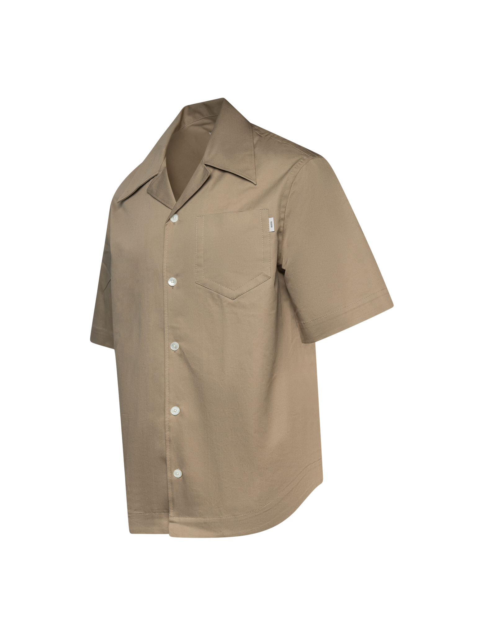Cotton short sleeve boxy shirt