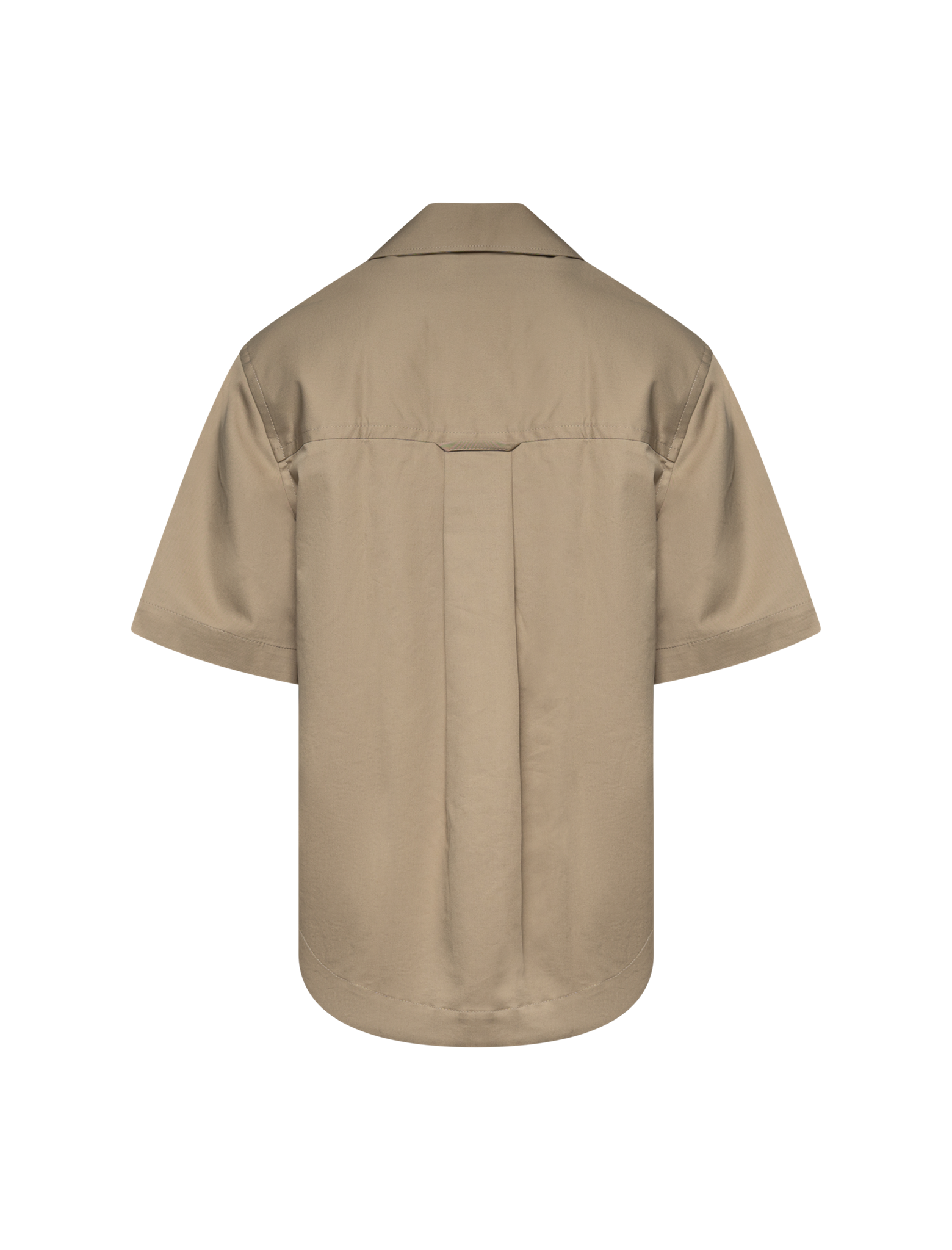 Cotton short sleeve boxy shirt