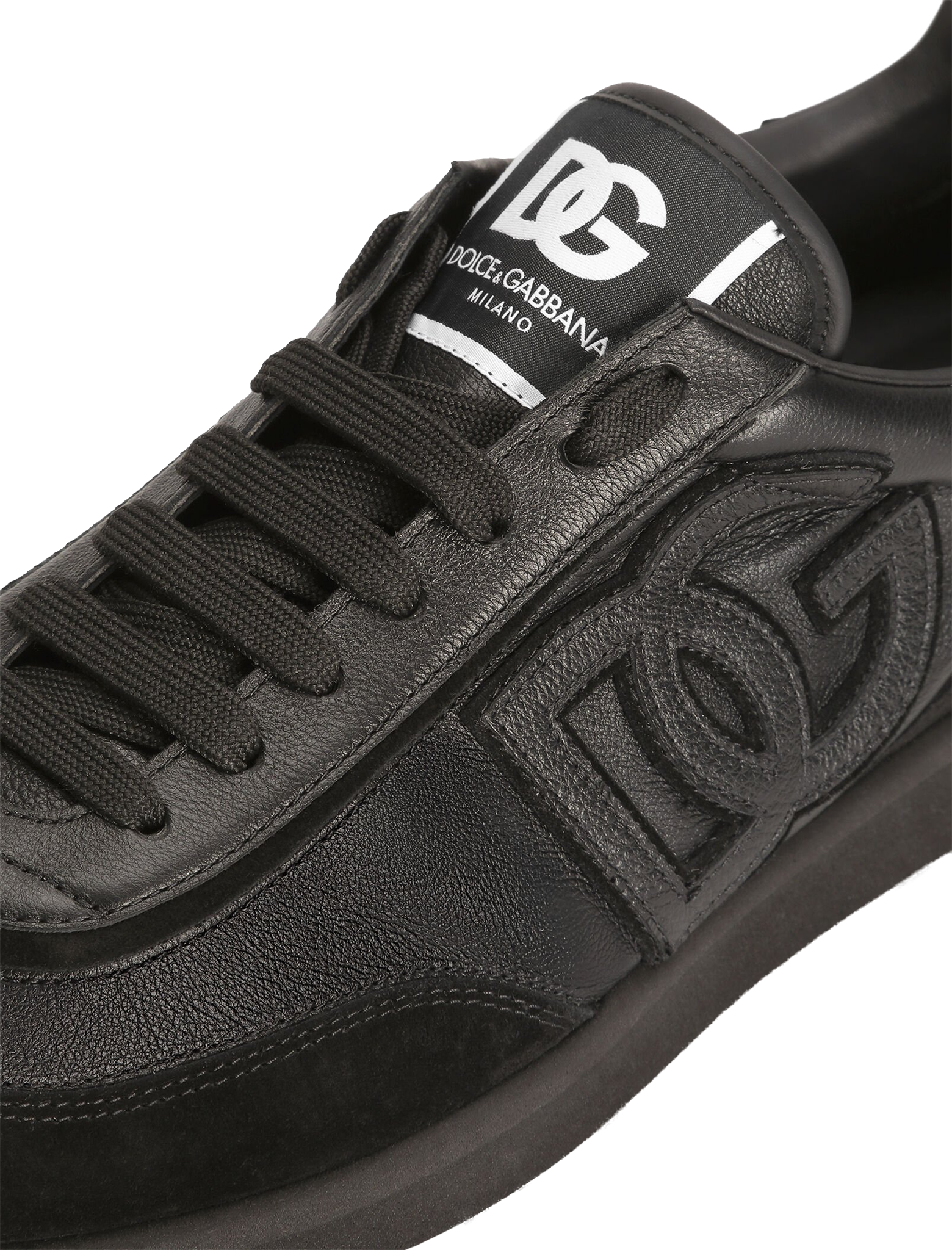 Cushion calfskin sneakers