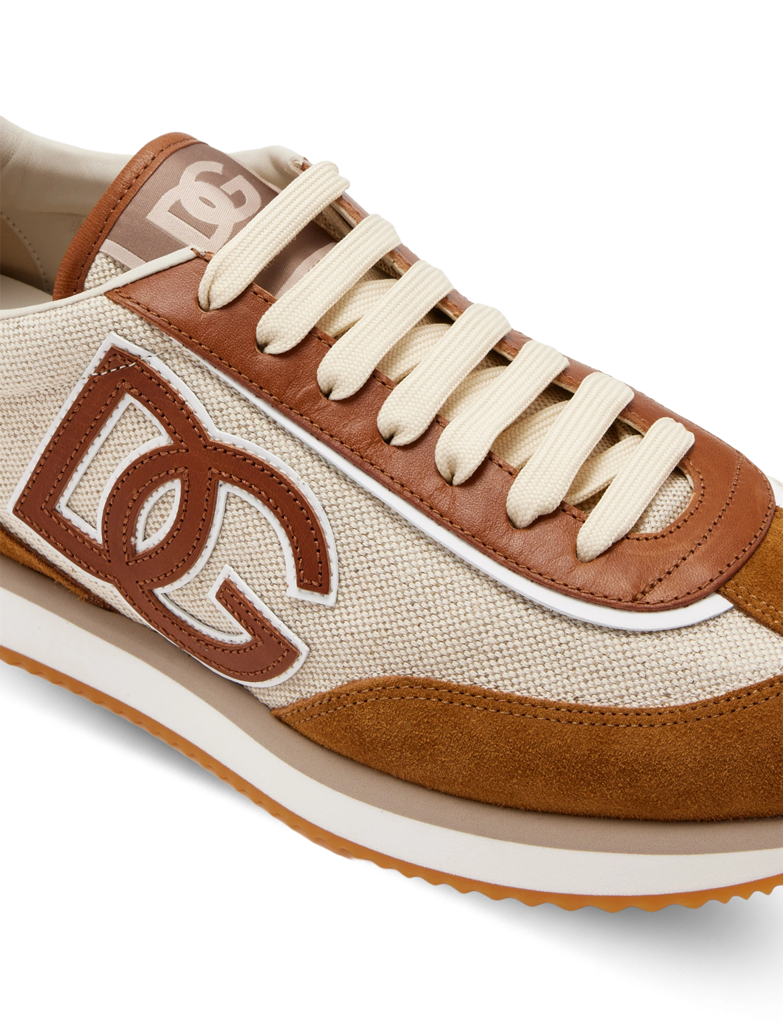 Cushion suede-trimmed sneakers