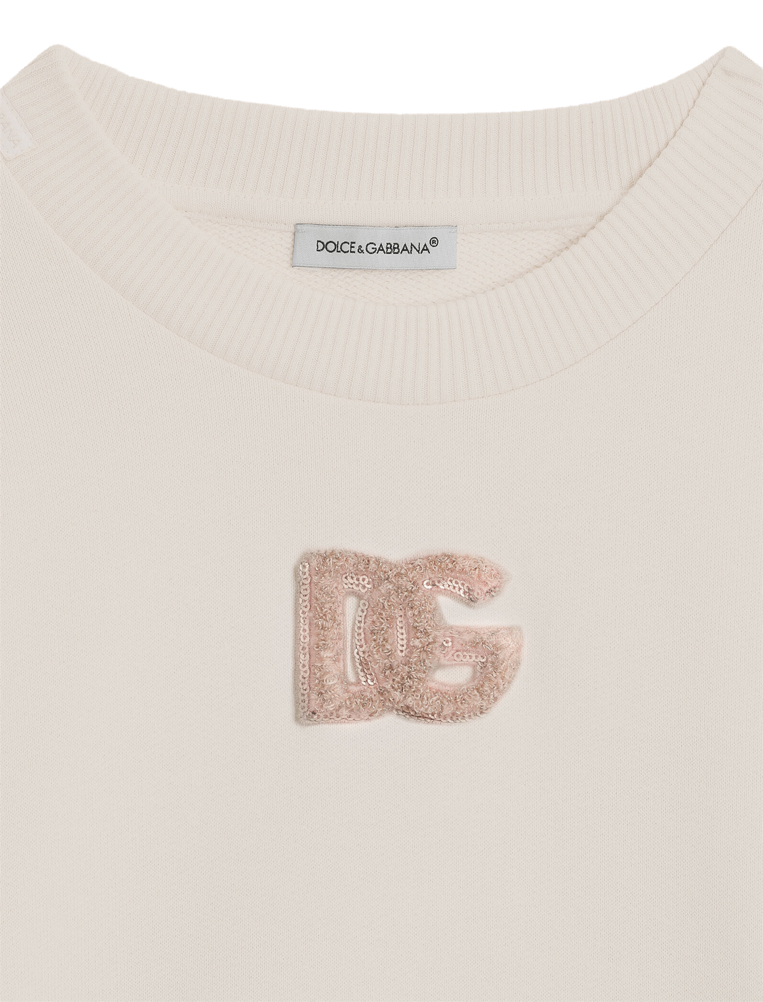 DG sequin patch sweatshirt