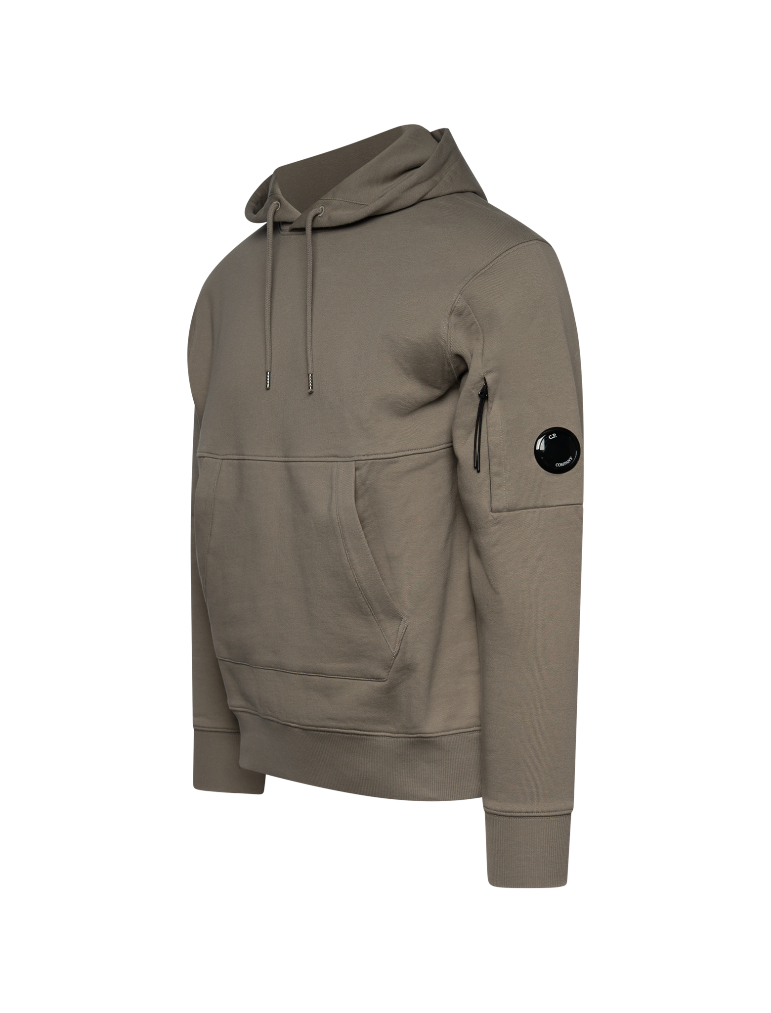 Diagonal raised fleece hoodie