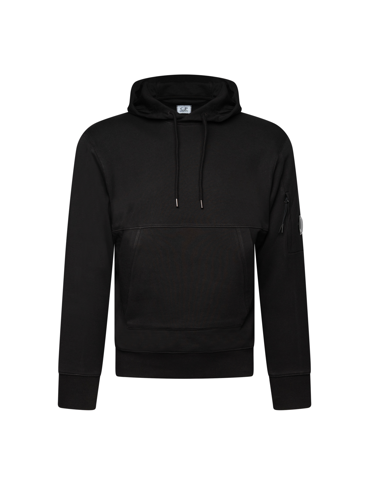 Diagonal raised fleece hoodie
