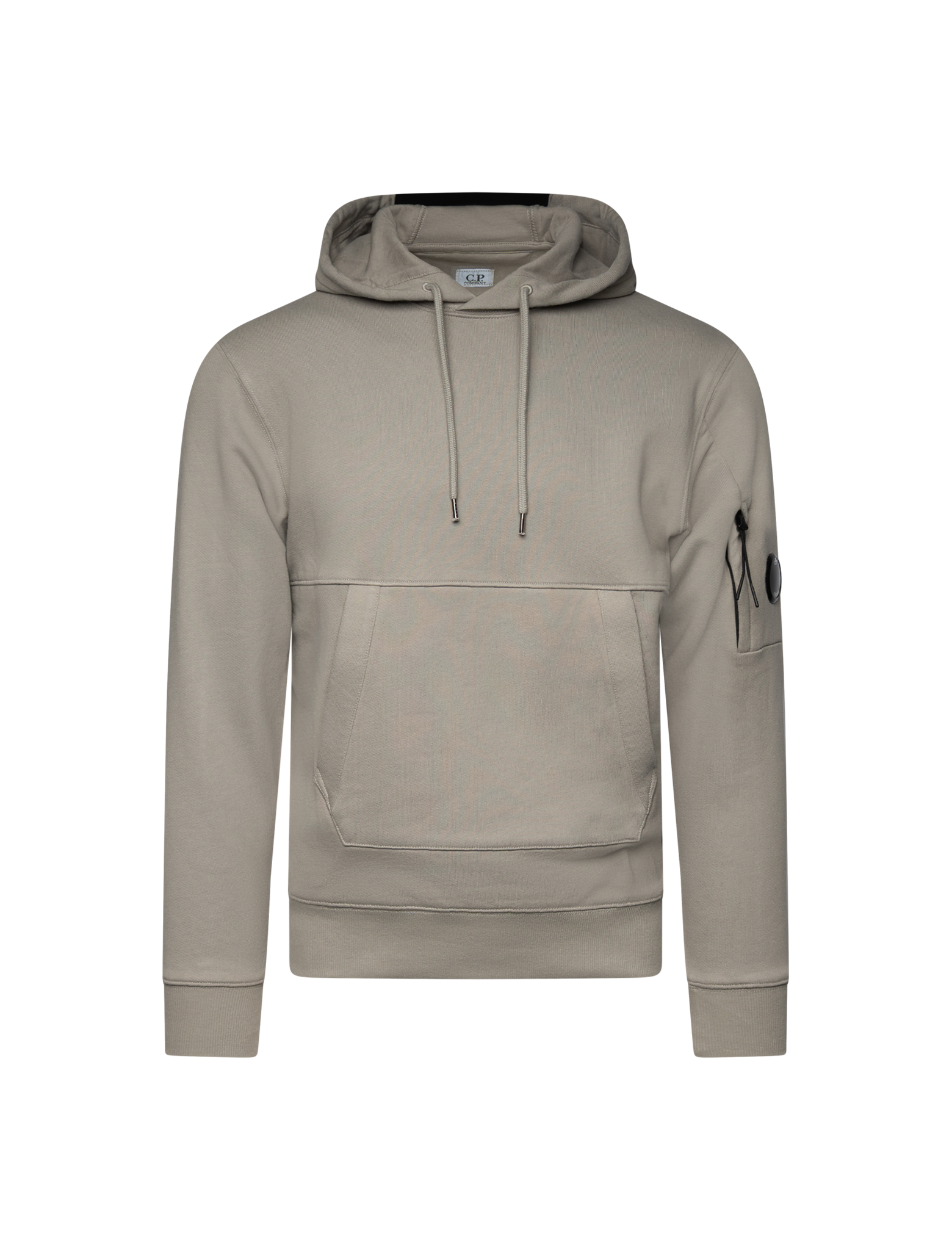 Diagonal raised fleece hoodie
