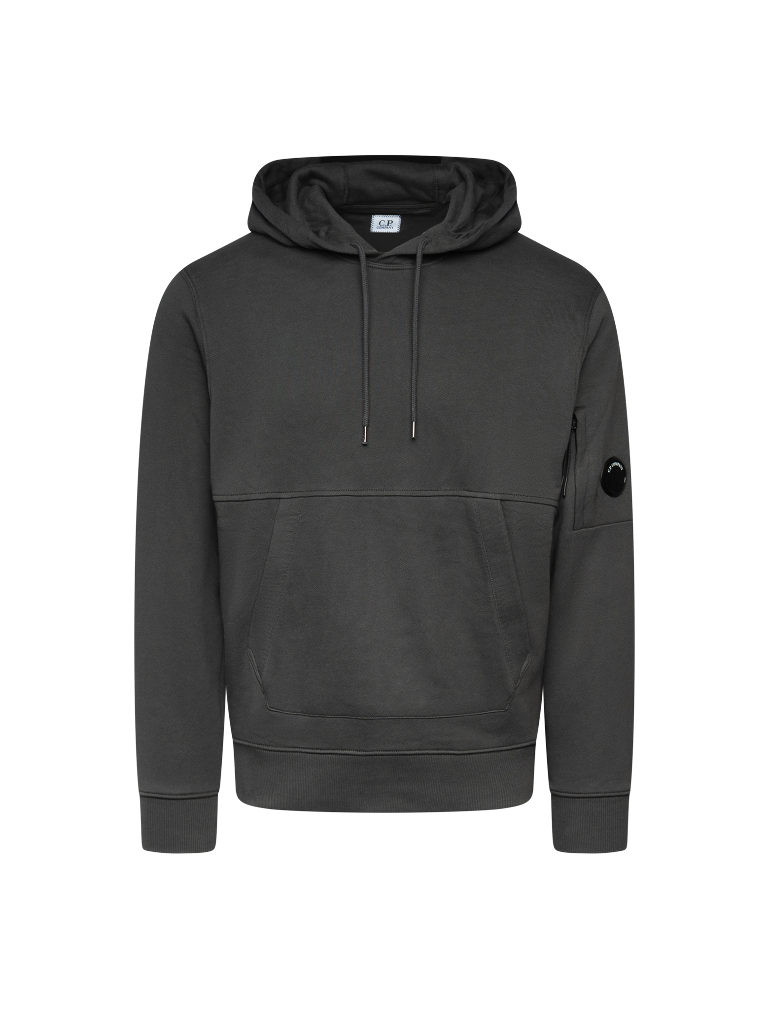 Diagonal raised fleece hoodie
