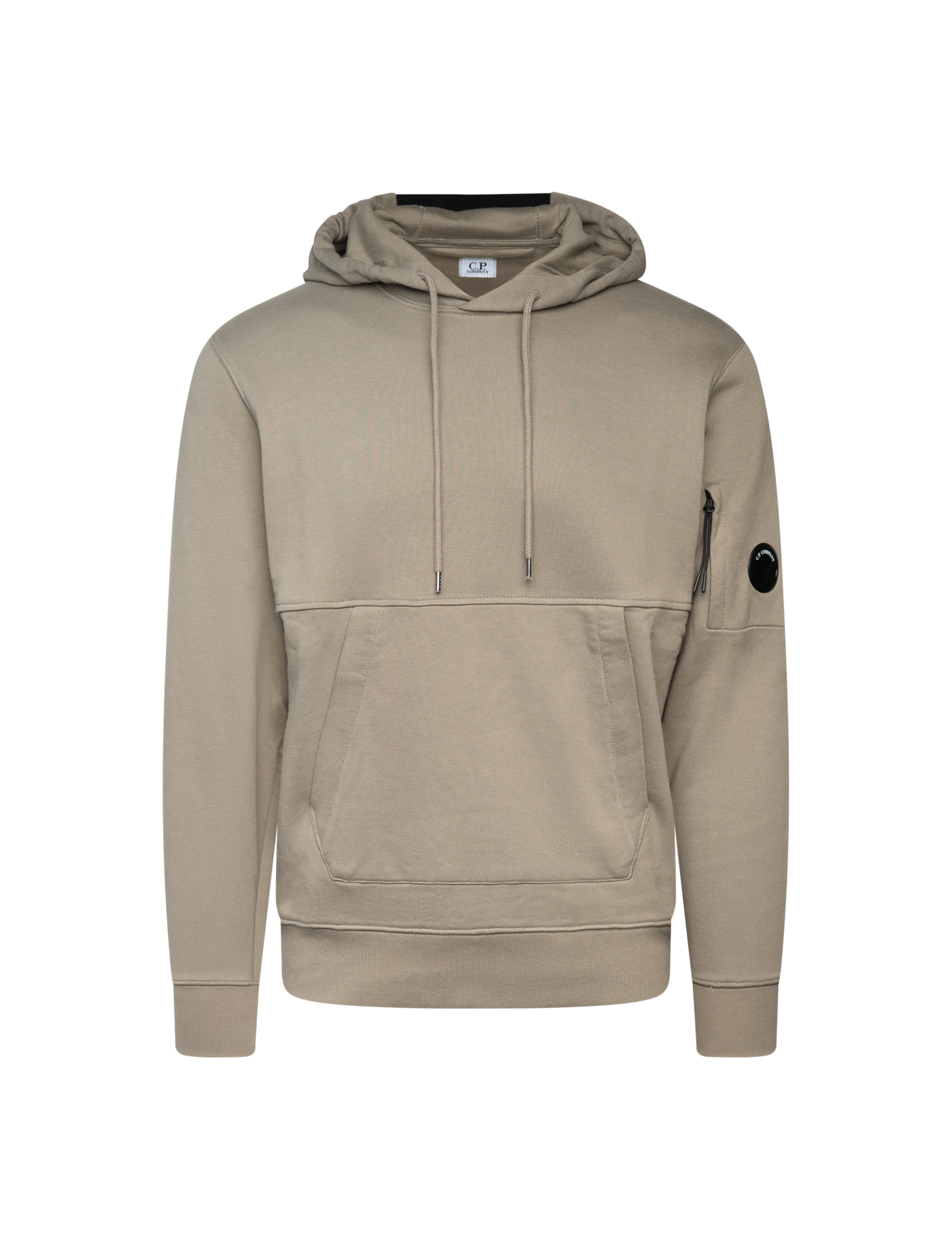 Diagonal raised fleece hoodie