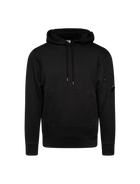 Diagonal angerauter Fleece-Hoodie