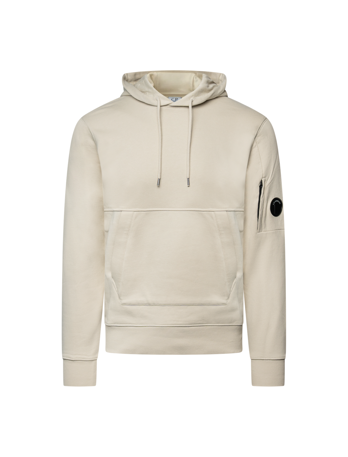 Diagonal raised fleece hoodie