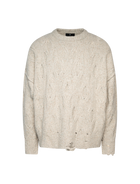 Distress knit sweater