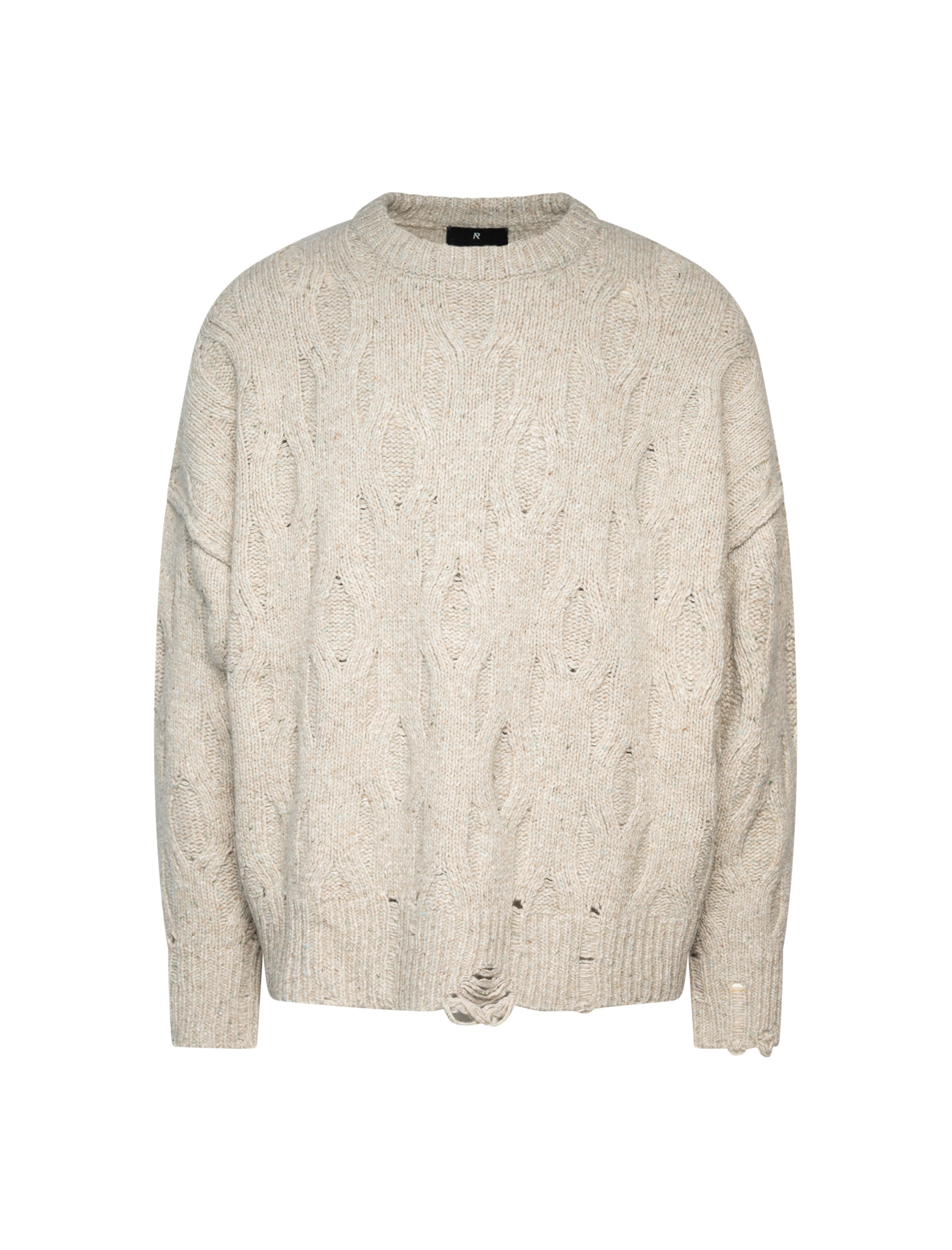 Distress knit sweater