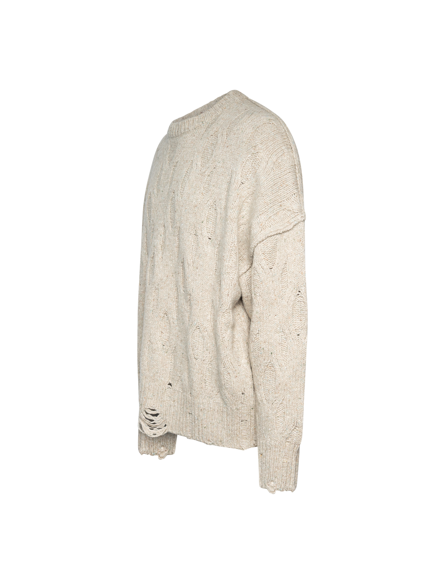 Distress knit sweater