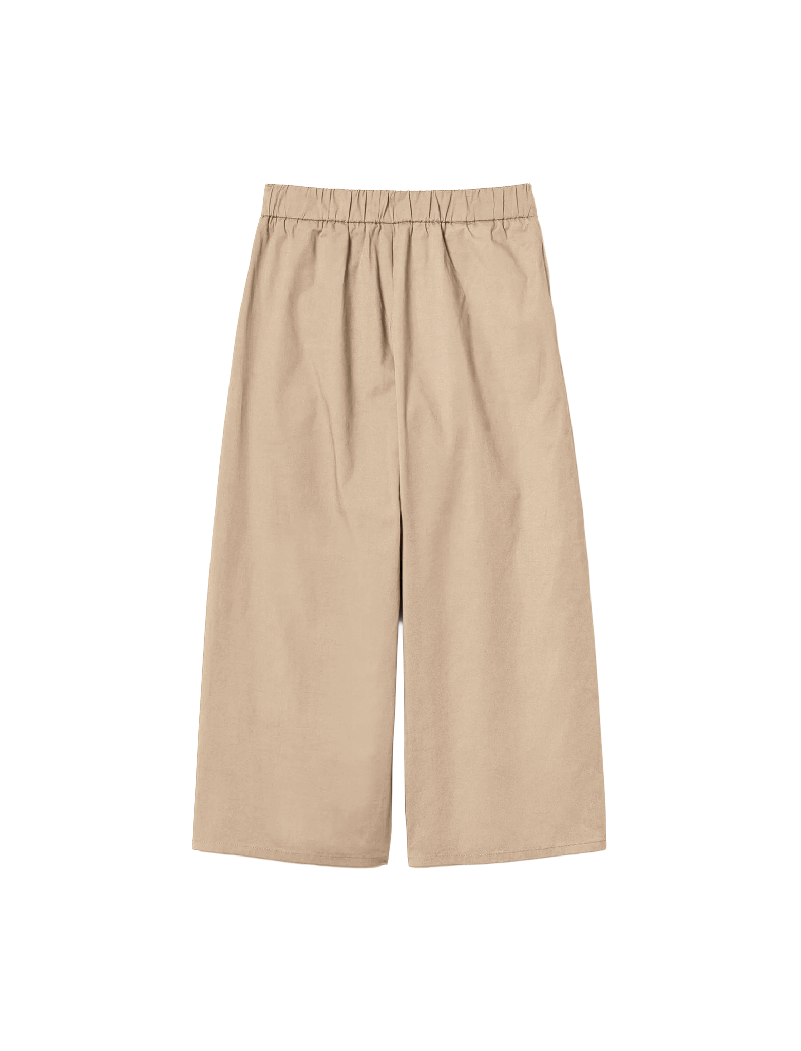 Elastic waist flared trousers