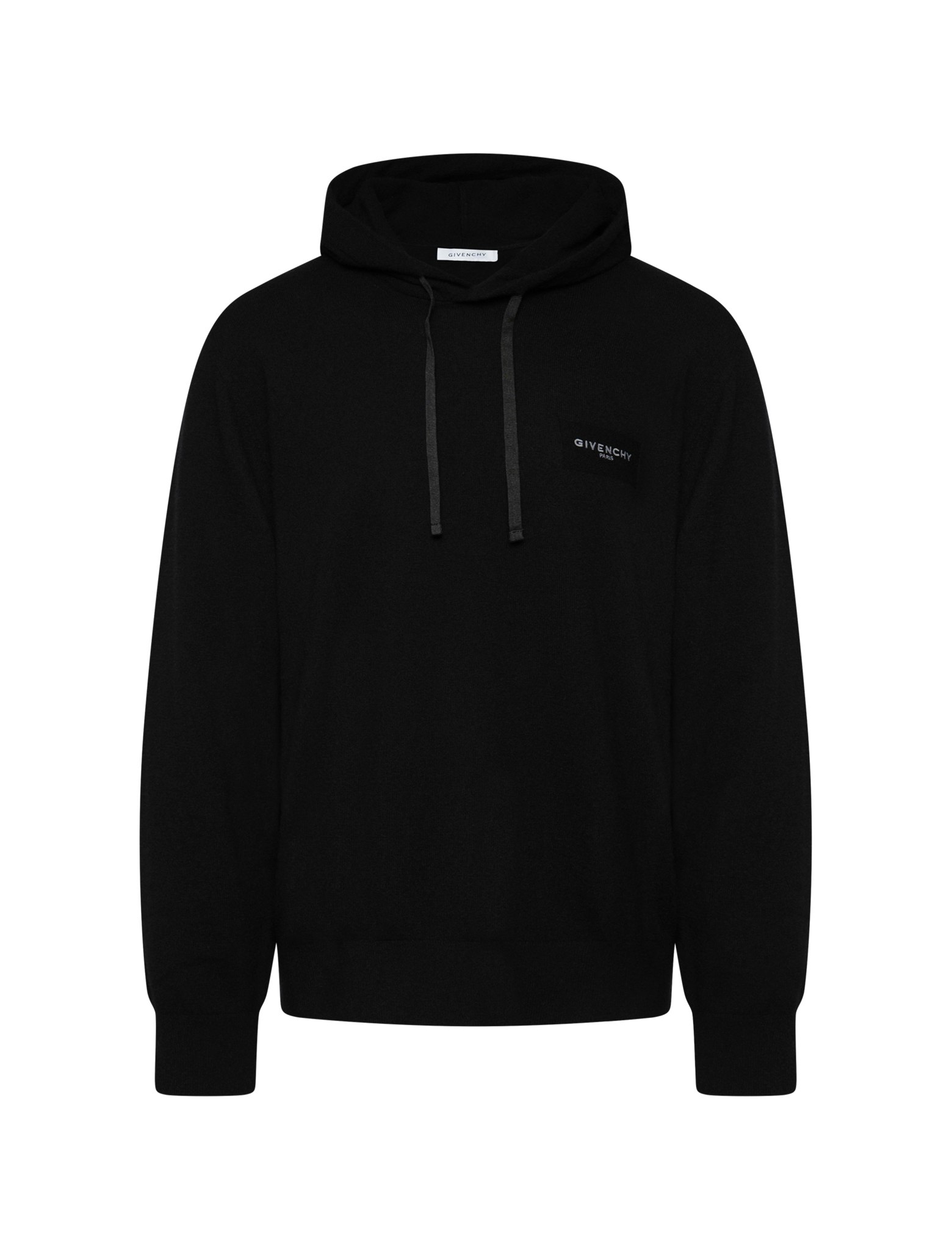 Embroidered cashmere hoodie