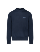 Grosgrain logo wool knitwear
